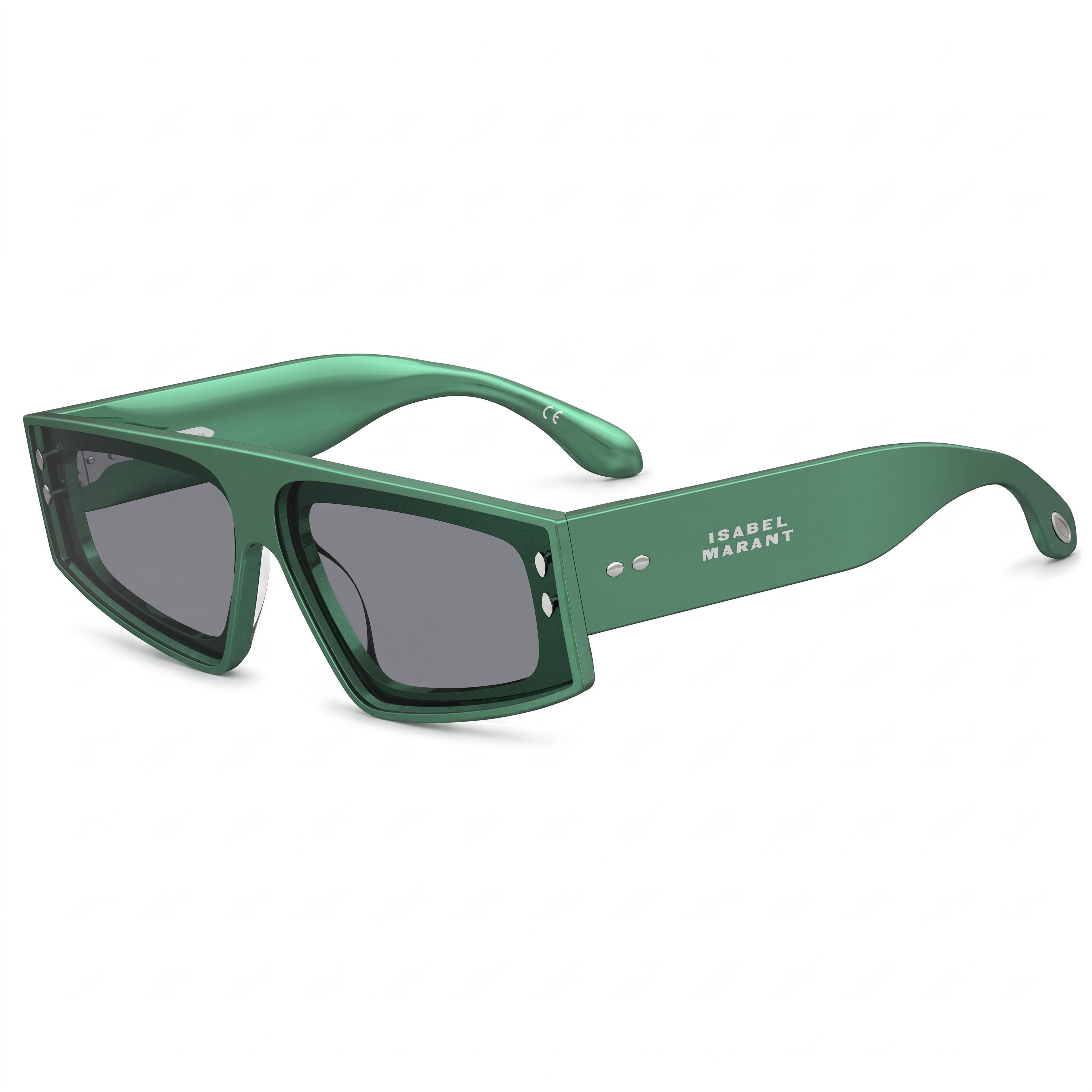 Isabel Marant IM 0169/G/S Women's Mother of Pearl Green Acetate Grey Non-Polarized Sunglasses 66-10-145, Photo 1