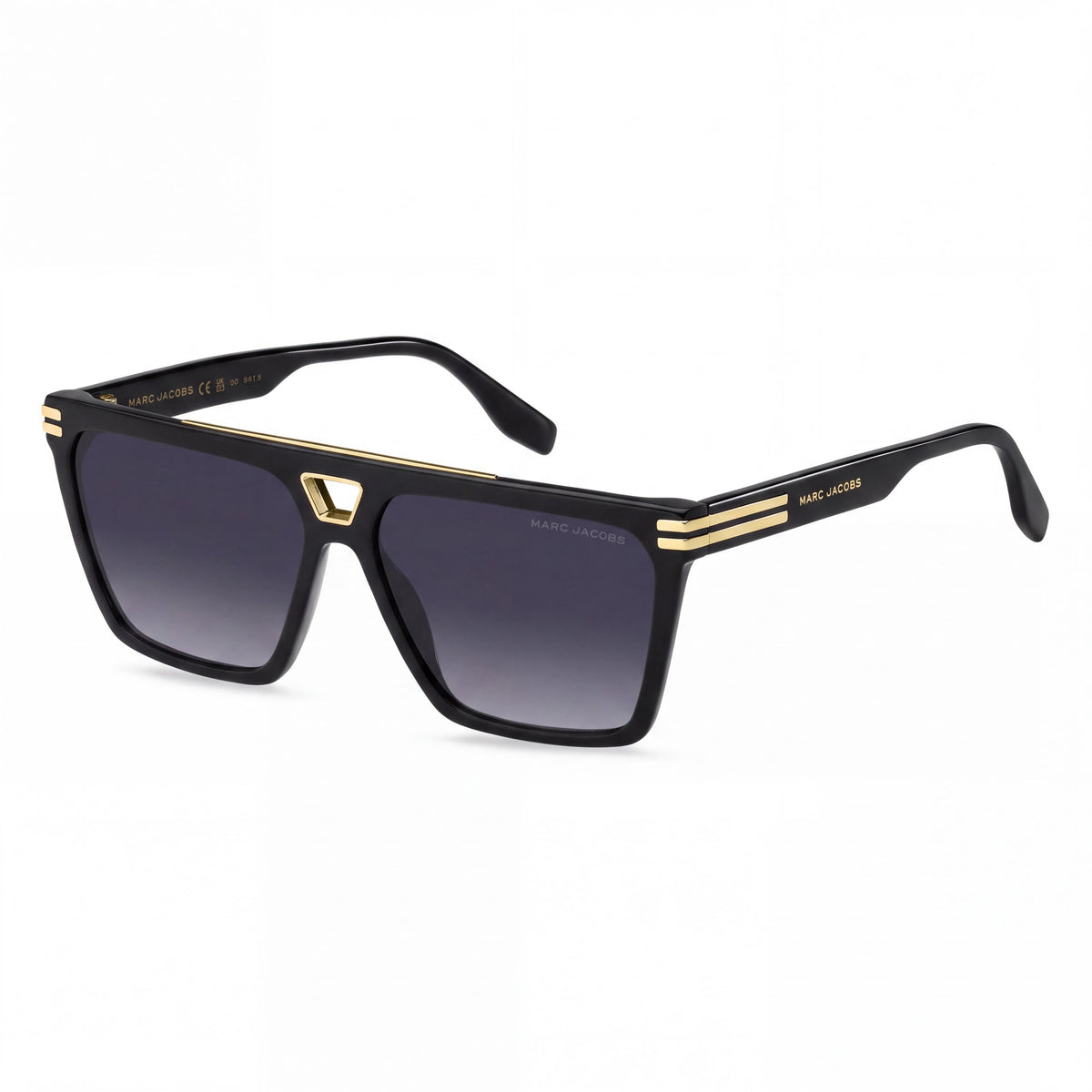 Gafas de sol Marc Jacobs Marc 717/S de acetato negro y gris sombreado con protección UV 400 para mujer, 58 mm, Photo 1