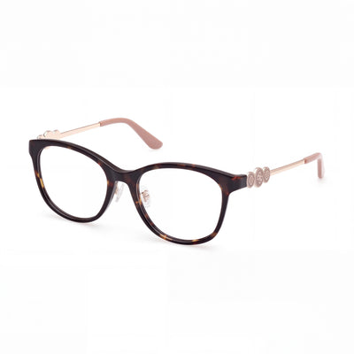 GUESS 50255-d Men's Classic Non- Plastic Eyewear Dark Havana, Shiny Pale Gold, Multicolor Lens 52-18-140
