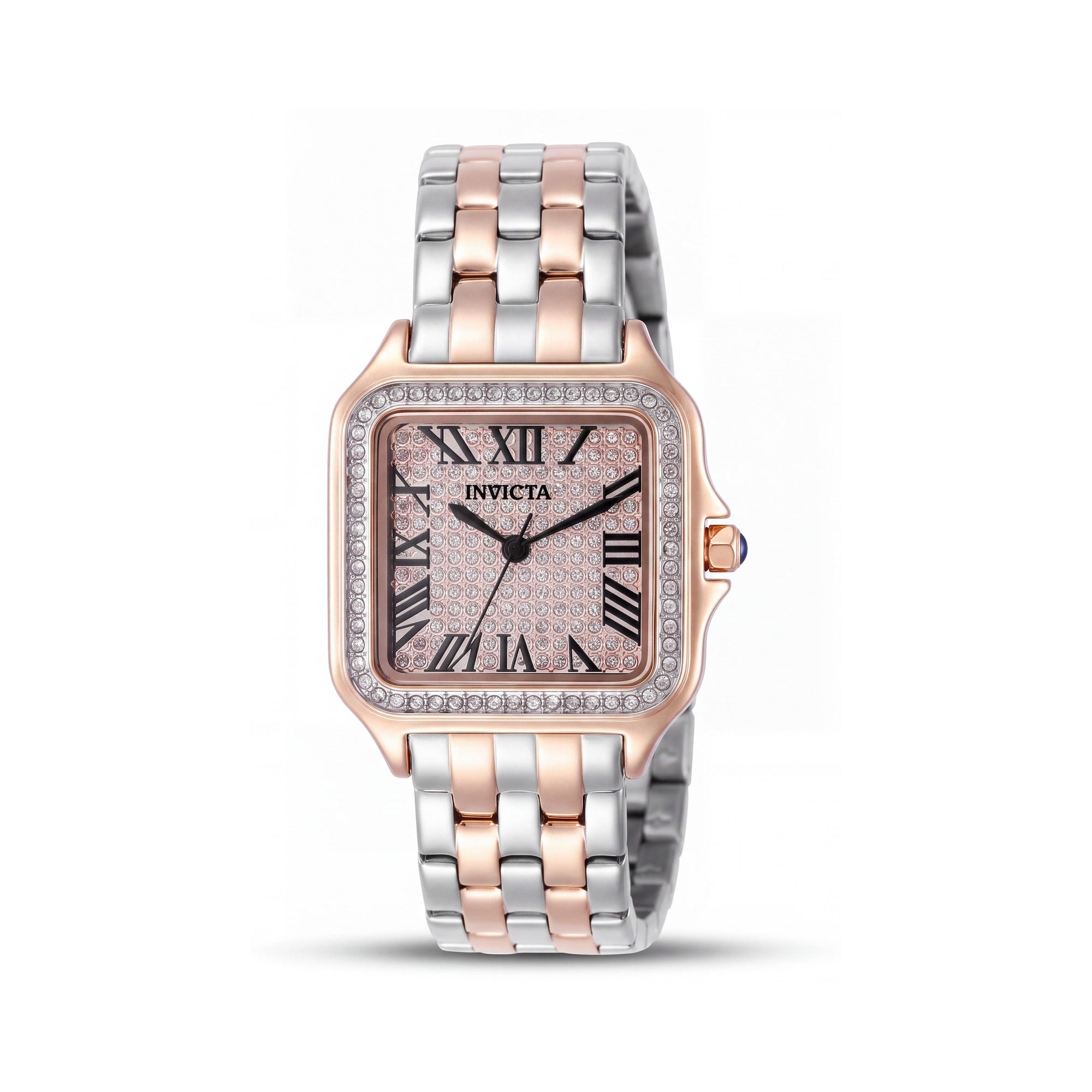 Invicta Angel Collection Reloj de cuarzo clásico para mujer, de acero inoxidable chapado en oro rosa, con esfera plateada, 28 mm, Photo 1