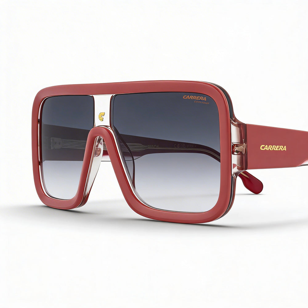 Carrera Flaglab 14 Men's Acetate Pink Beige Dark Grey Shaded Polycarbonate Non-Polarized UV Protection 62mm