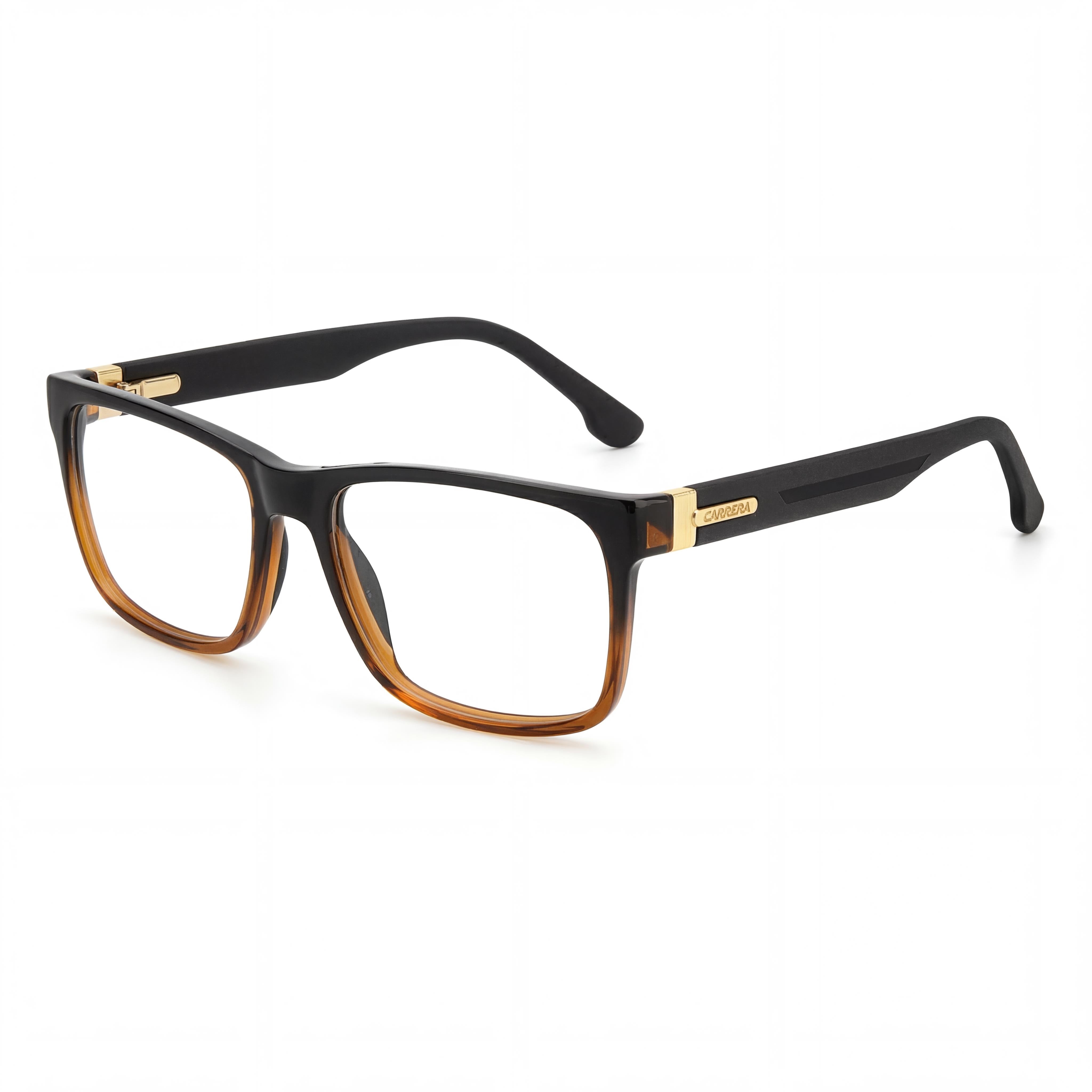 Carrera 8890 Men's Black Brown Plastic Frame Polarized Sunglasses with Polycarbonate Lenses, 57mm, Photo 1