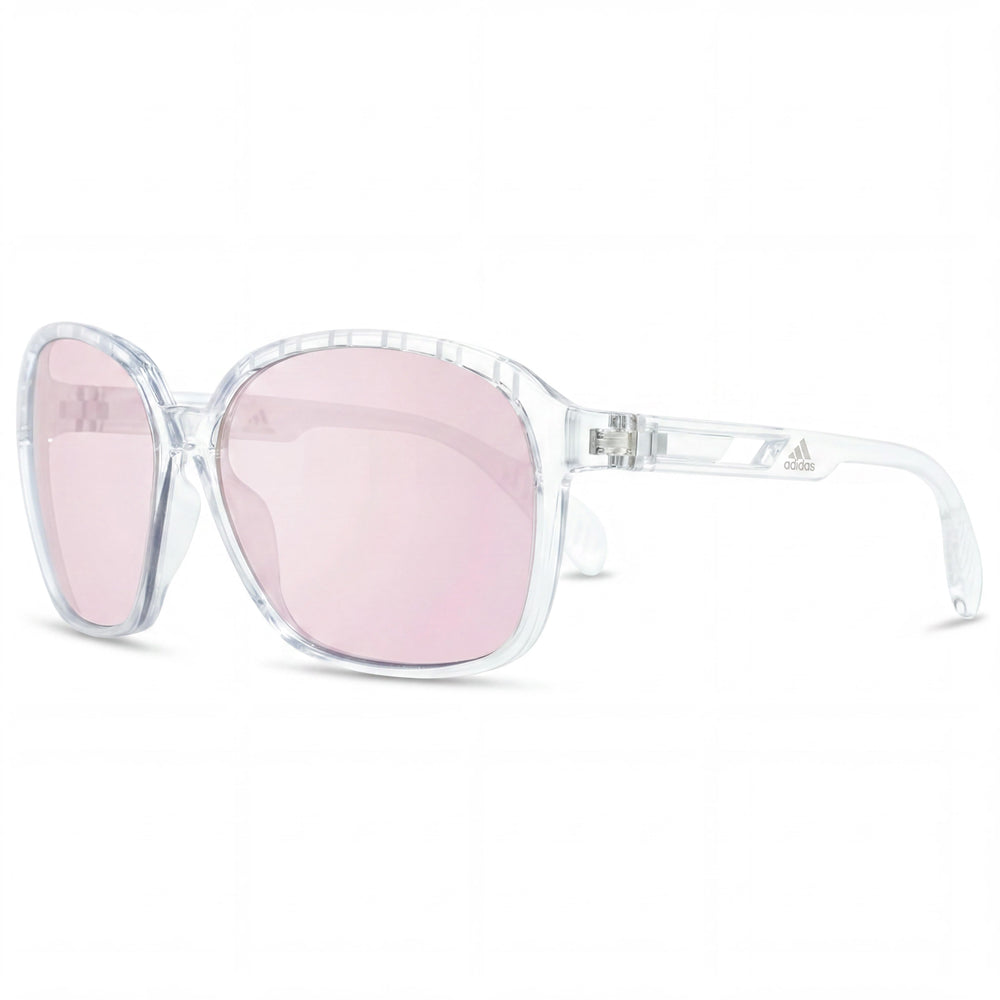 adidas Contemporary Women's Crystal Plastic Frame UV Protection Brown Mirrored 62mm Sunglasses