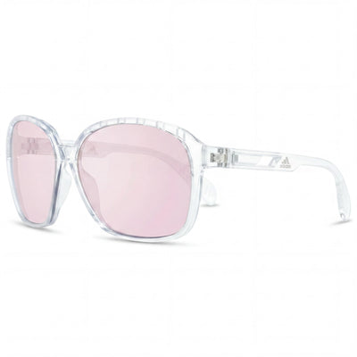 adidas Contemporary Women's Crystal Plastic Frame UV Protection Brown Mirrored 62mm Sunglasses