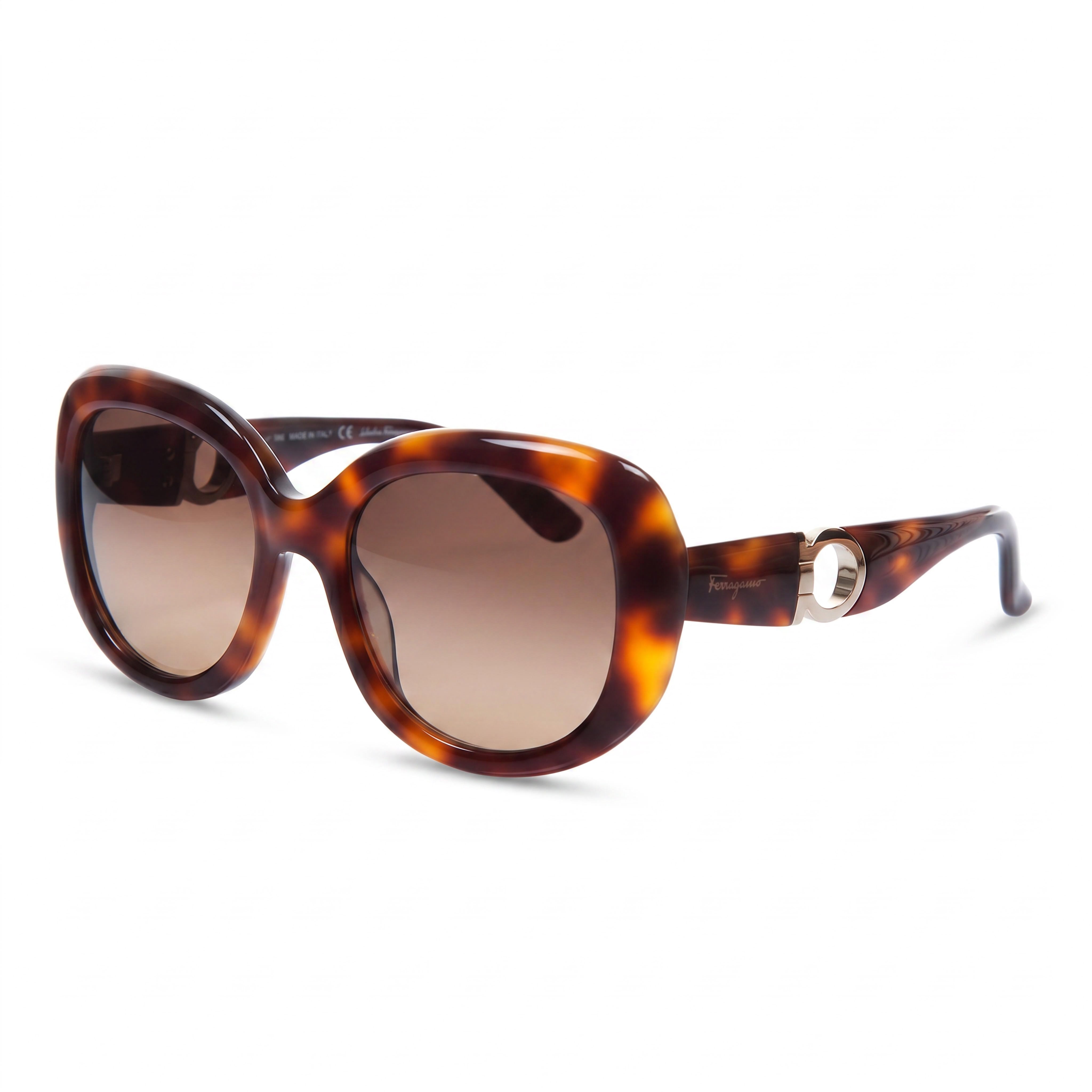 Gafas de sol Salvatore Ferragamo SF727S 214 para mujer, de acetato carey, con lentes marrones, no polarizadas, 53-20-135 mm, Photo 1
