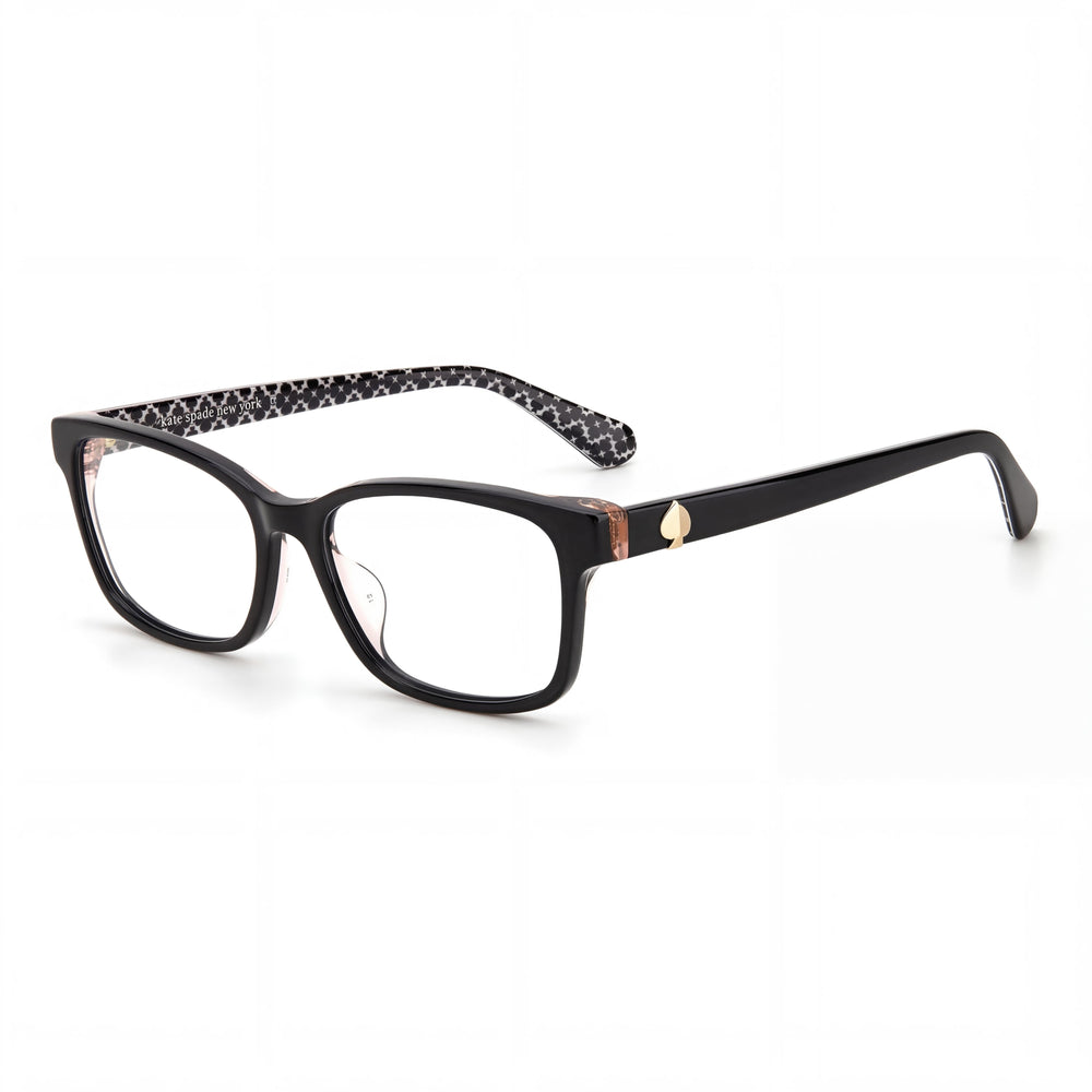Gafas Ópticas Rectangulares de Acetato para Mujer Kate Spade New York, Negro Rosa 53-16-145 mm