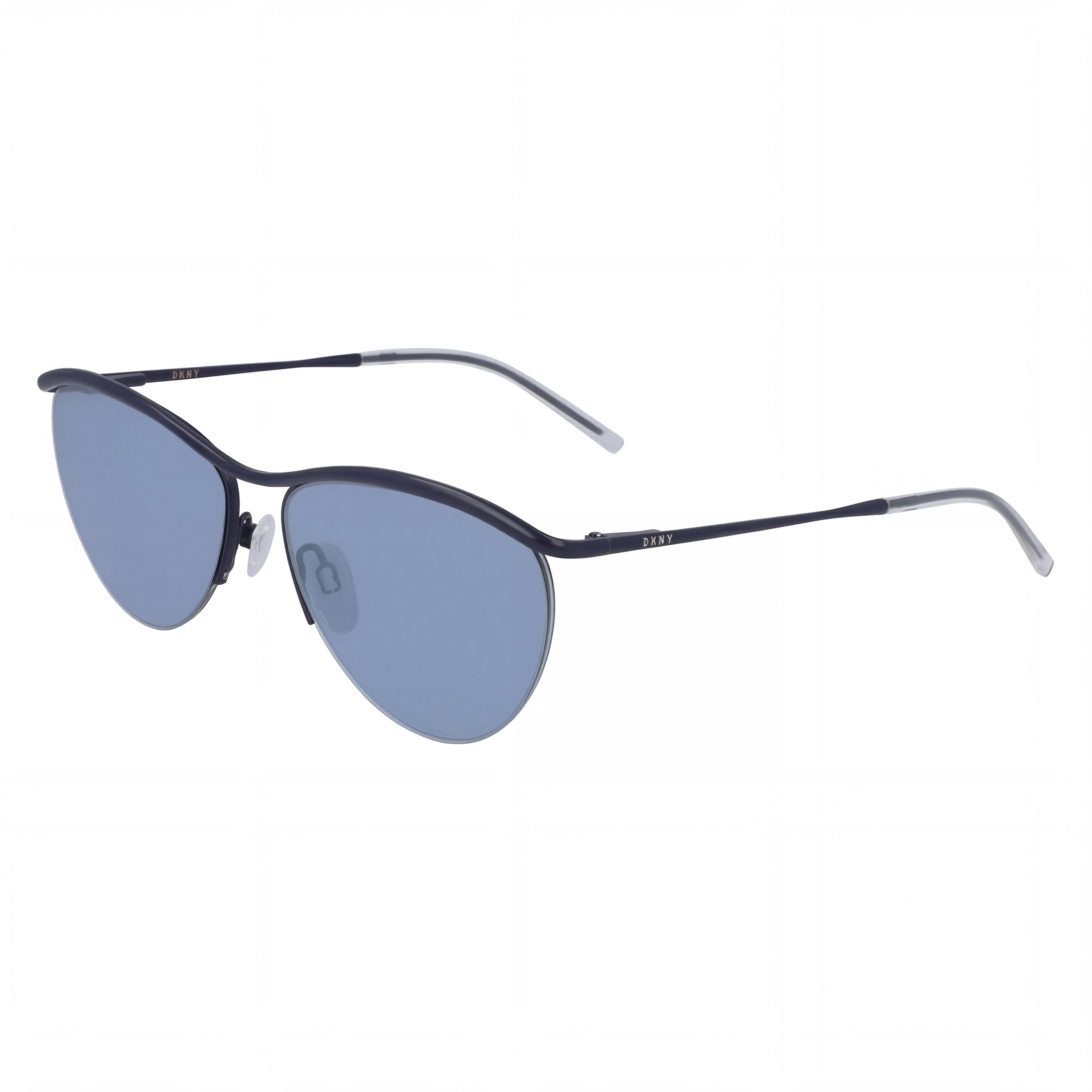 Gafas de sol DKNY Dk107s para mujer, de plástico, estilo ojo de gato, color azul marino, con lentes azules, protección UV, sin polarizar, 56 mm, Photo 1