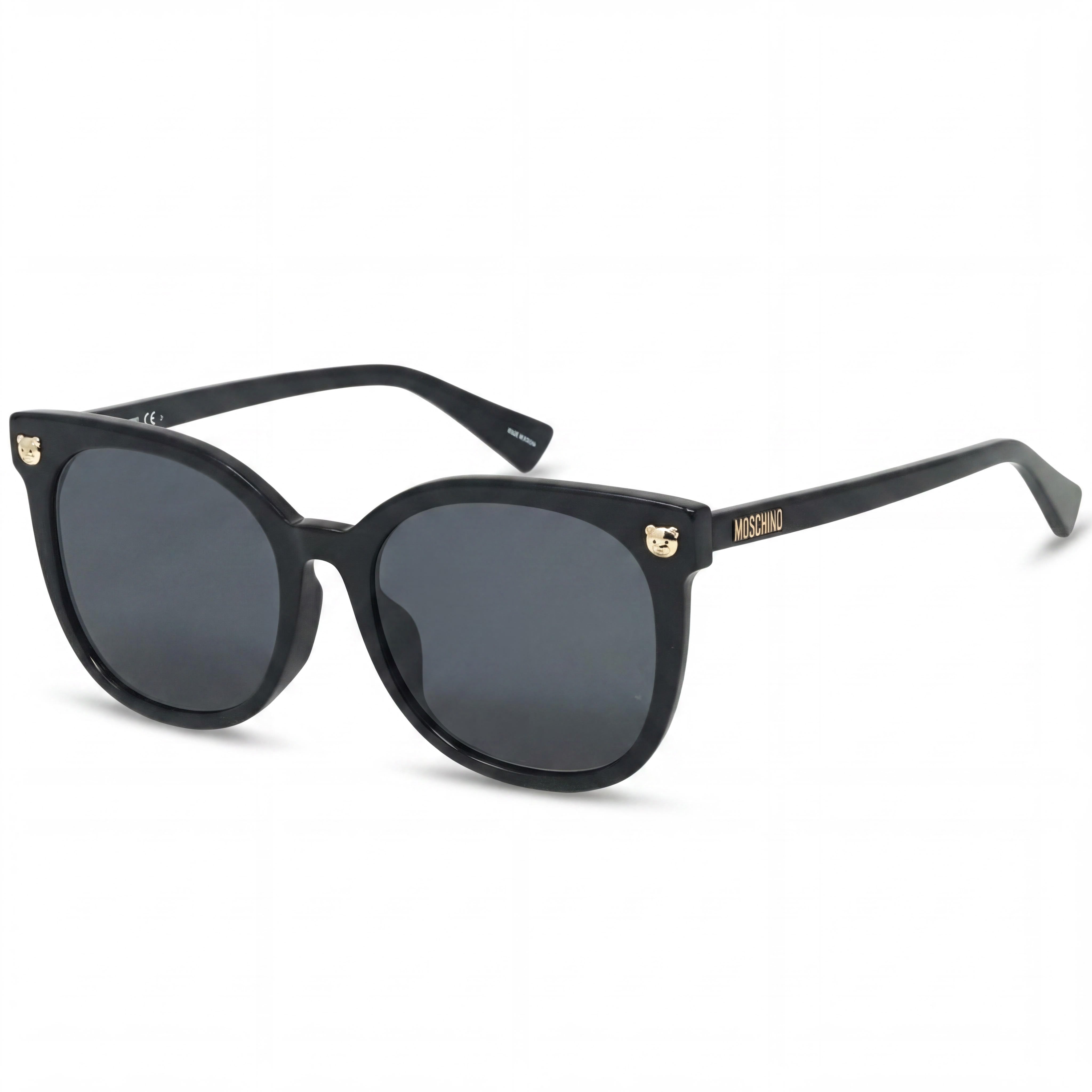 Gafas de sol Moschino MOS088/F/S Cat Eye de plástico negro y gris oscuro para mujer, 55 mm, 100 % protección UV, Photo 1