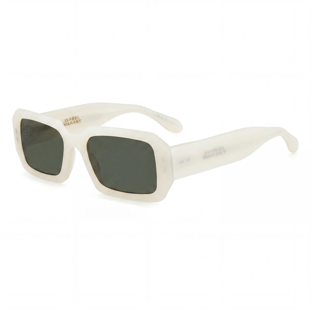 Gafas de sol de mujer de acetato de moda Isabel Marant, montura de acetato blanca perlada y gris, 53 mm, protección UV