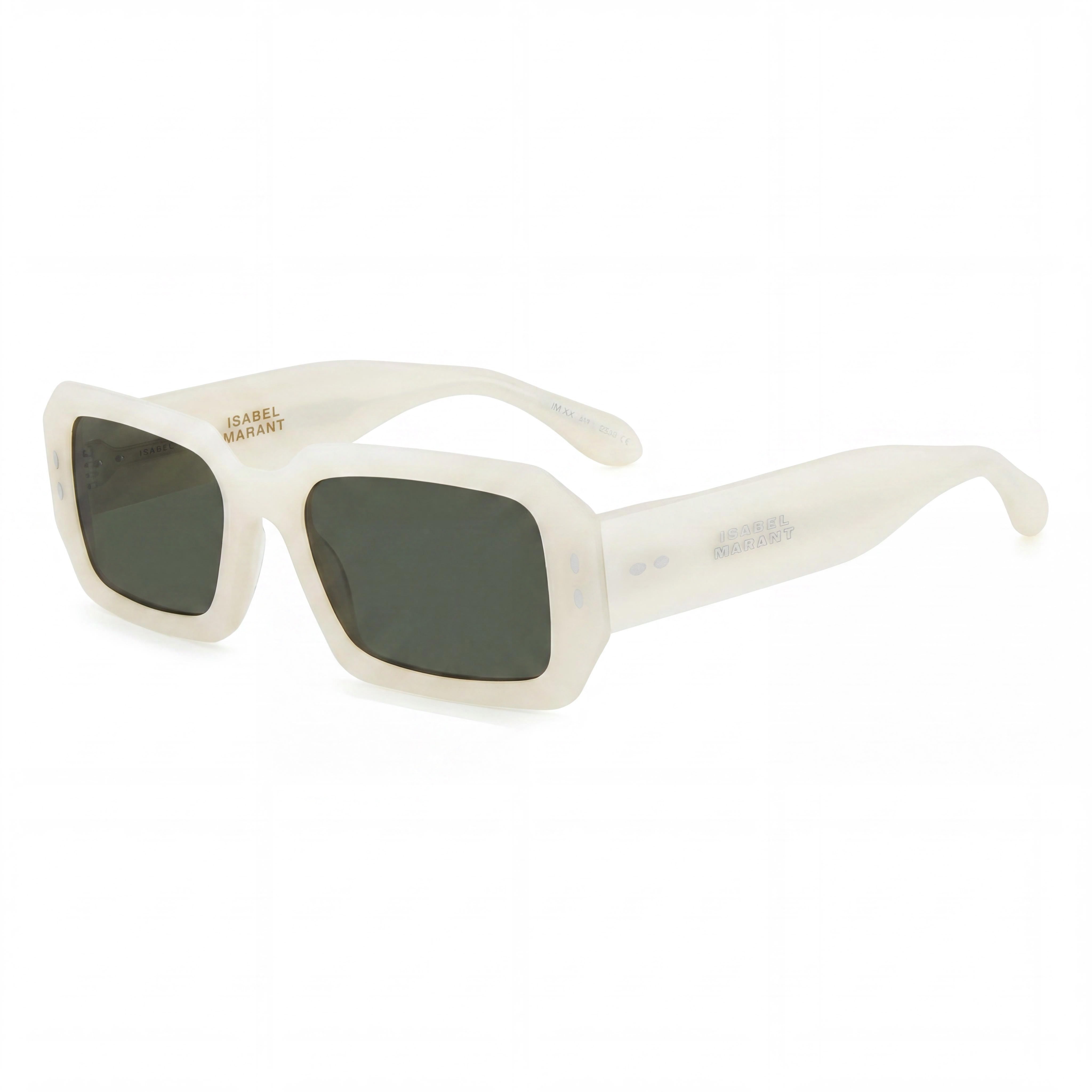 Gafas de sol de mujer de acetato de moda Isabel Marant, montura de acetato blanca perlada y gris, 53 mm, protección UV, Photo 1