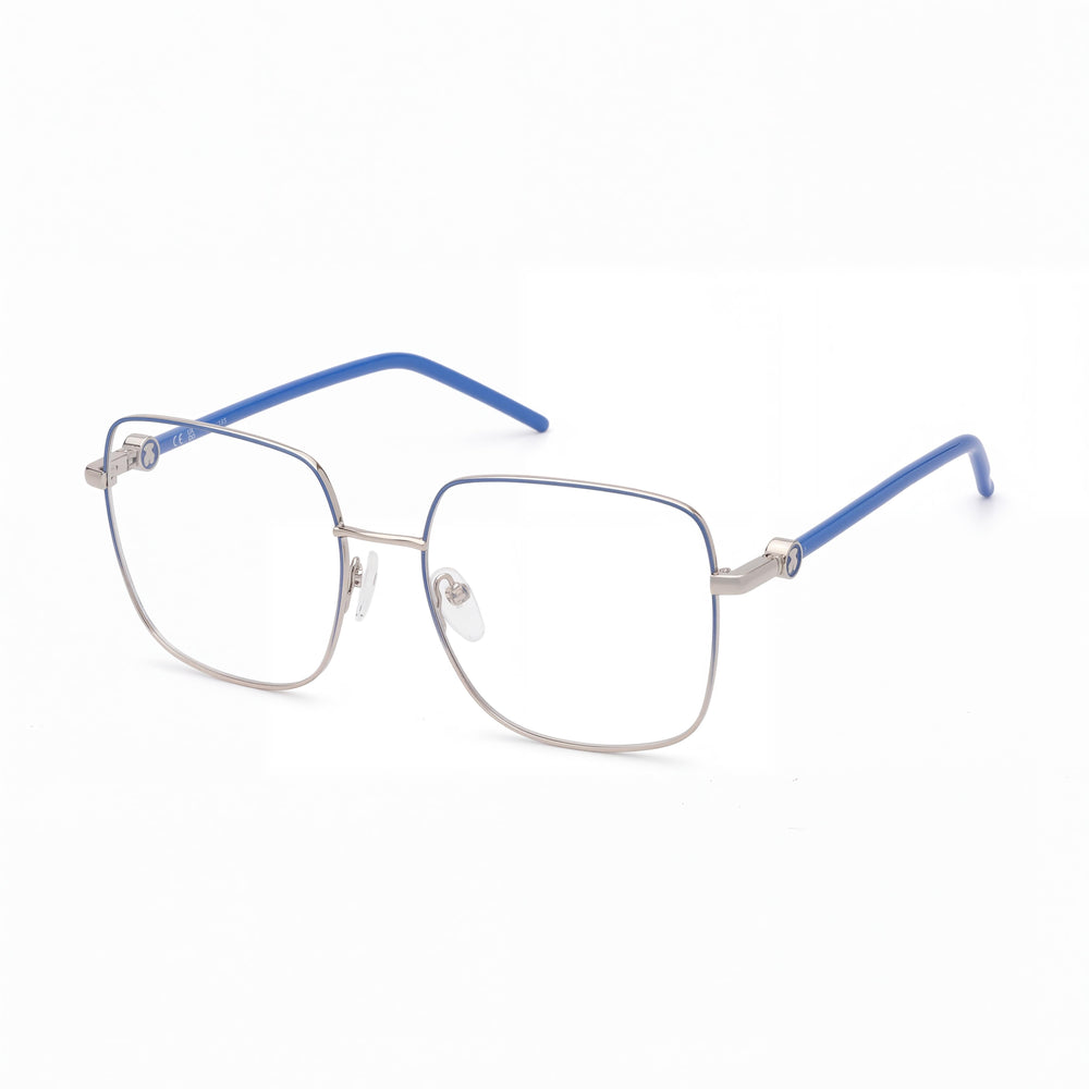 TOUS Classic Women's Combined Metal Prescription Ready Eyeglasses, Light Gold with Coloured Parts, 55mm
