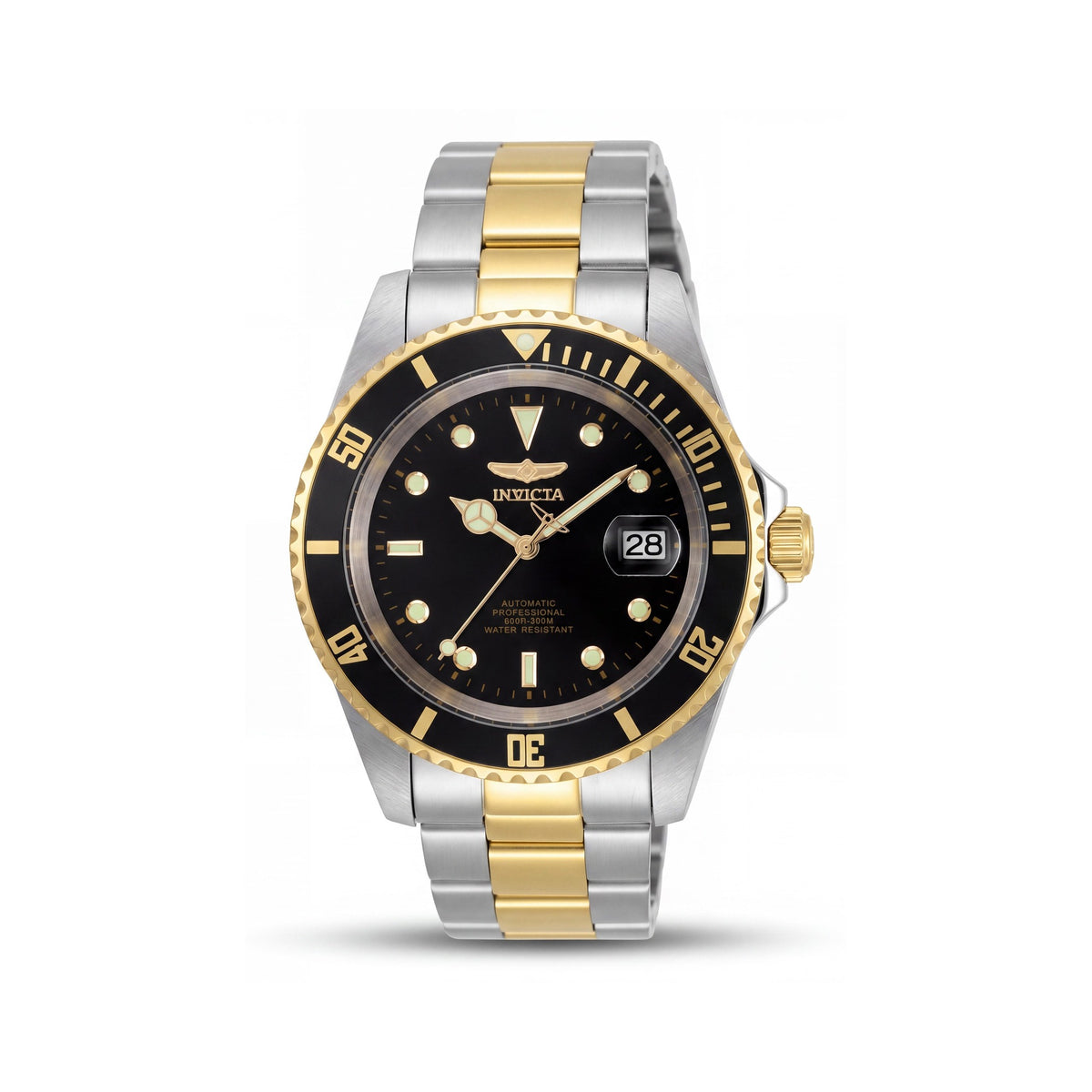 Invicta Men's Automatic Two Tone Black Steel & Gold Tone Stainless Steel 200m Water Resistant Watch 43mm, Photo 1