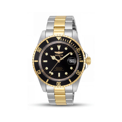 Invicta Men's Automatic Two Tone Black Steel & Gold Tone Stainless Steel 200m Water Resistant Watch 43mm