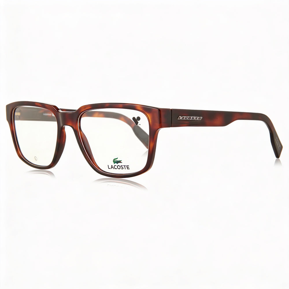 Lacoste L2927 Men's Casual Rectangular Injected Havana Polycarbonate Non-Polarised Eyeglasses 56mm