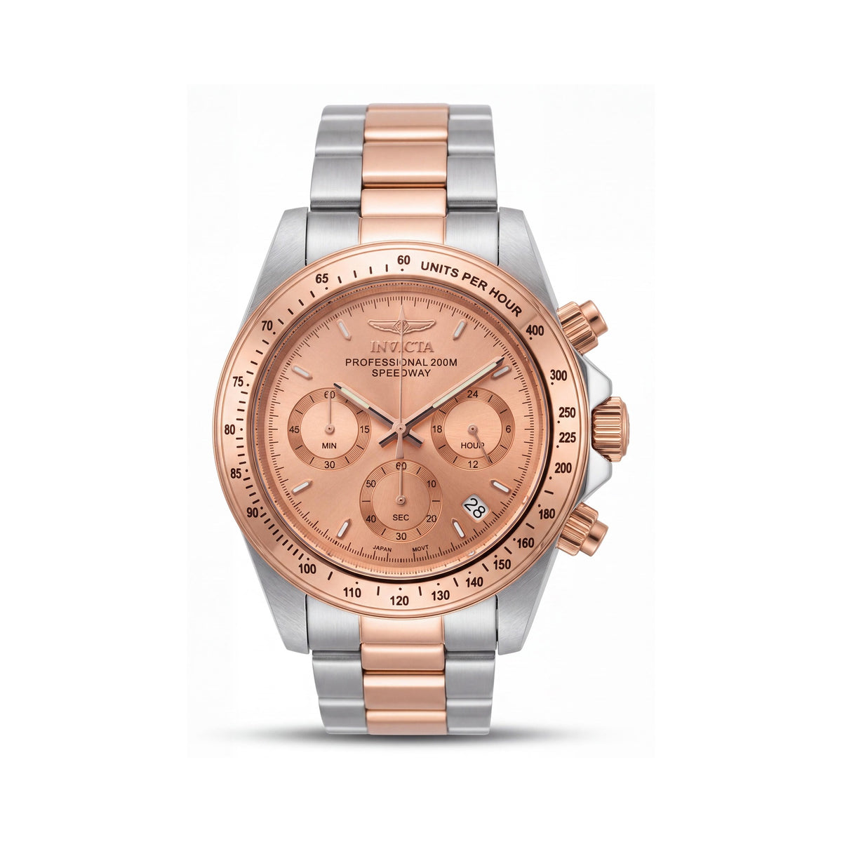 Reloj de cuarzo cronógrafo Invicta de oro rosa y acero inoxidable para mujer, 6933, resistente al agua, 39 mm, Photo 1