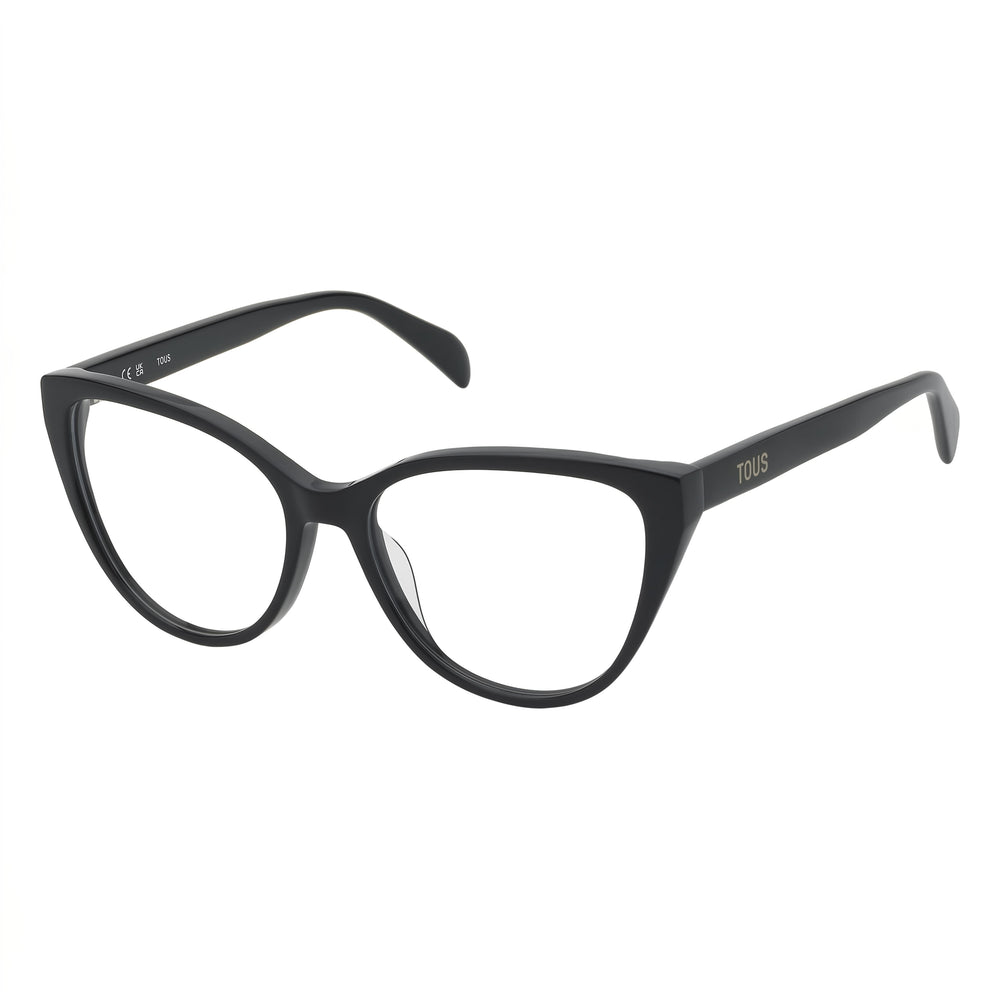 Gafas graduadas TOUS Butterfly para mujer con montura completa de acetato de celulosa negro brillante 54-16-135