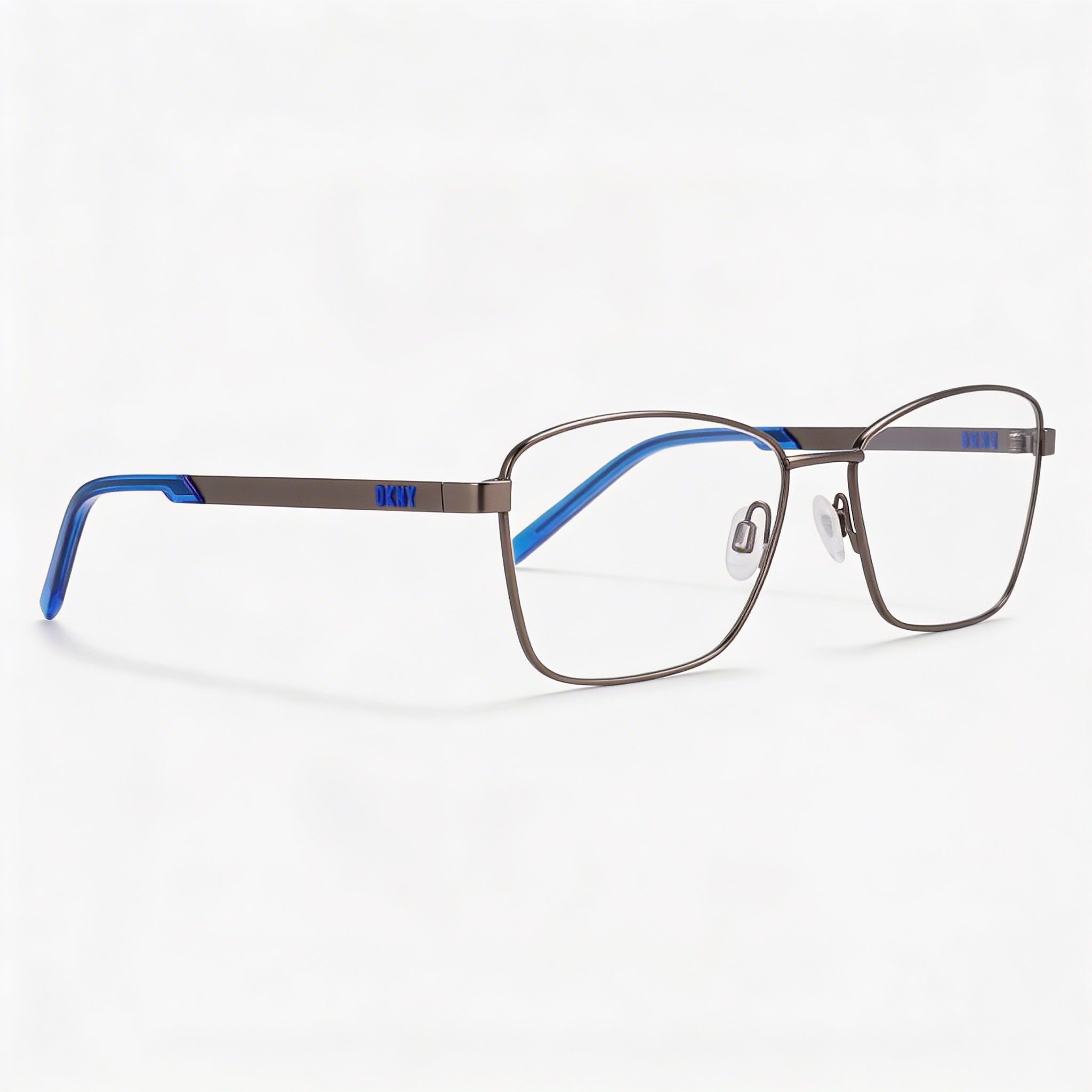 DKNY Classic Women's Acetate Eyeglasses with Transparent Polycarbonate Lenses in Satin Gunmetal 53-16-140, Photo 1