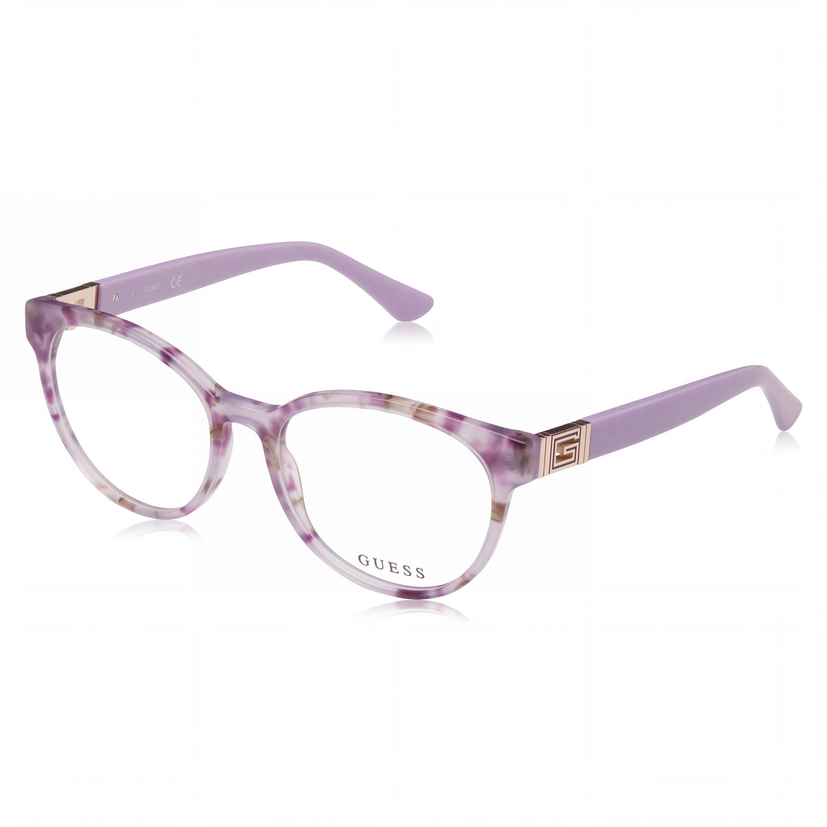 GUESS Gu2909@53083# Women's Casual Style Purple Plastic Frame Clear Lens Sunglasses, Size 53-17-140mm, Photo 1