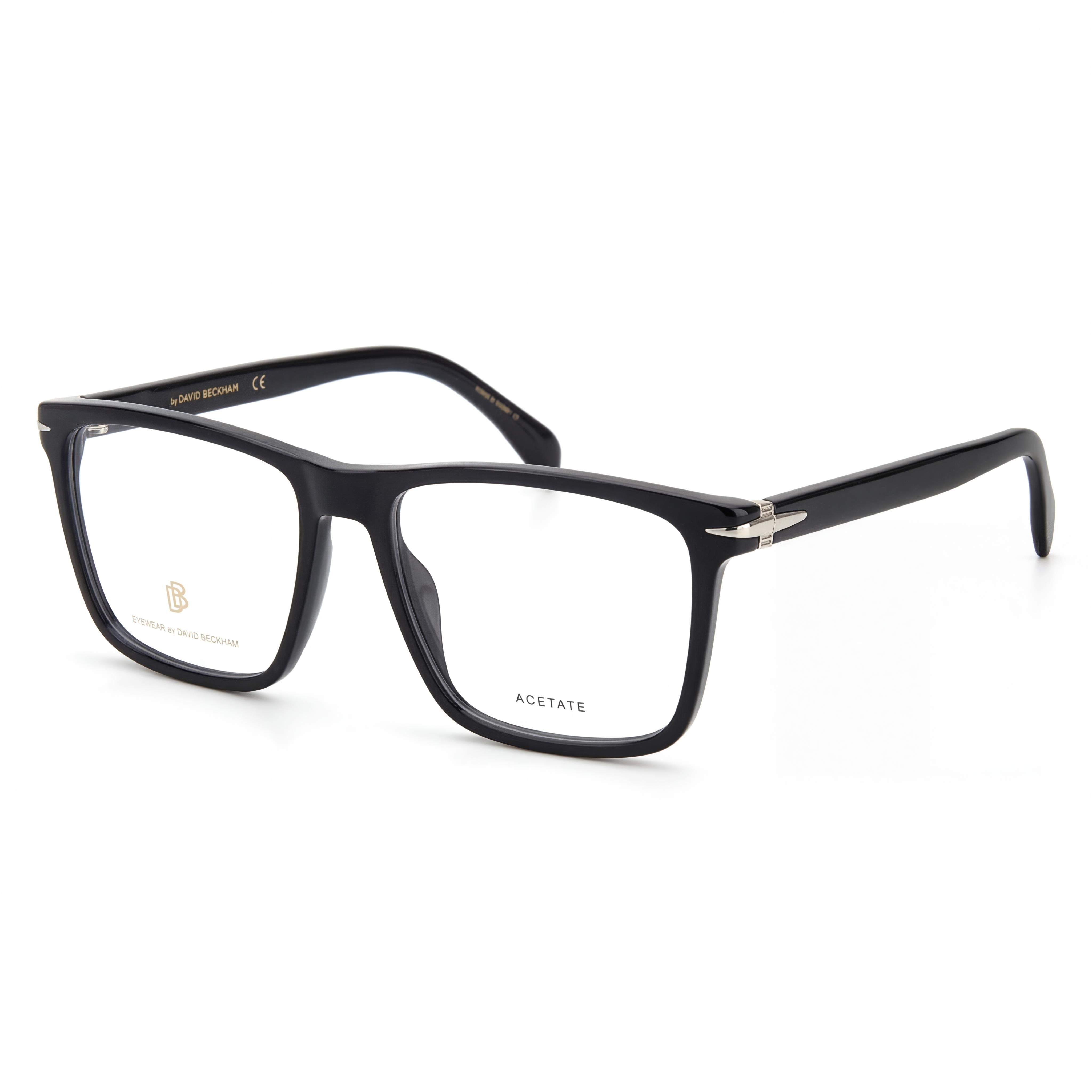 David Beckham DB 1094 Men's Square Plastic Demo Eyeglasses Matte Black 57mm, Photo 1
