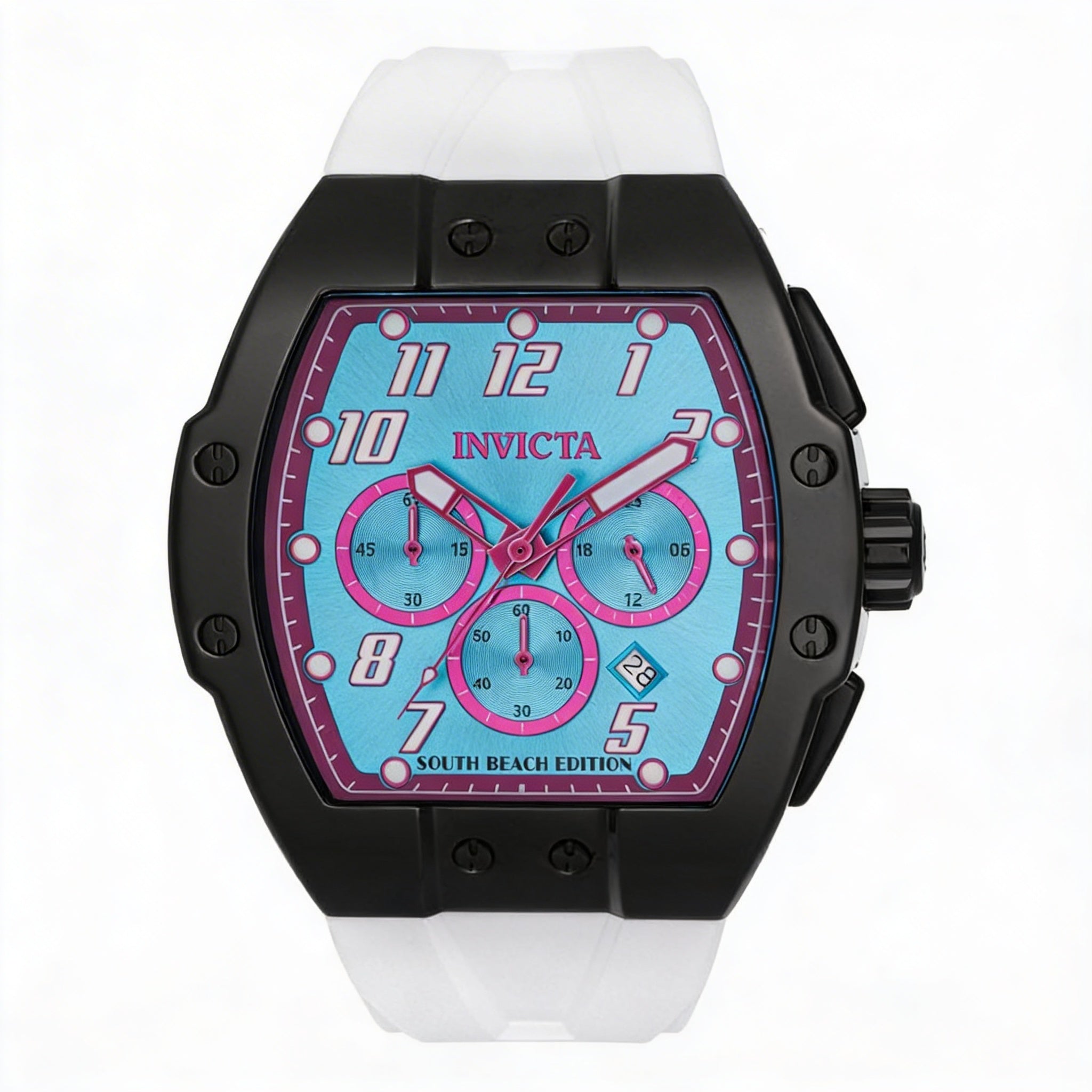Invicta Racing 48940 Unisex Quartz Watch, 47mm Stainless Steel Case, Blue Dial, Black Silicone Strap, 5 ATM, Photo 1