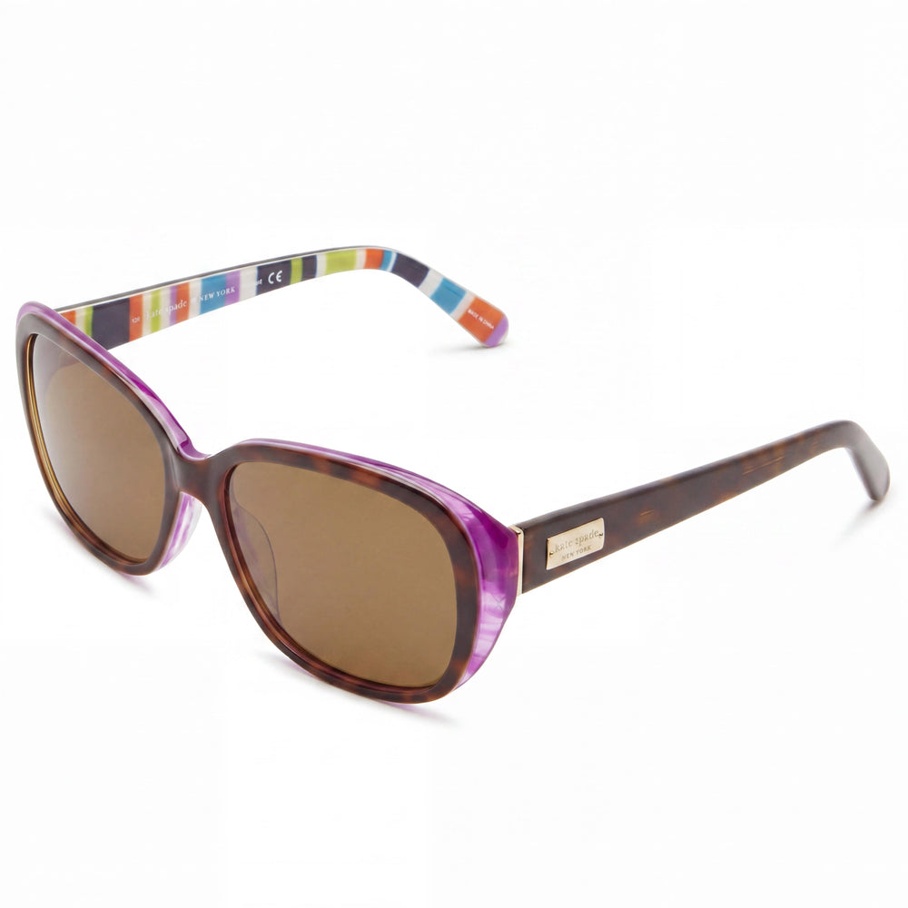 Kate Spade New York Hilde - Gafas de sol unisex de plástico, color morado, polarizadas, con protección UV y graduadas, 54 mm