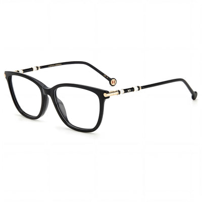 Carolina Herrera Modern Unisex Black Acetate Eyeglasses with 55mm Lens Width, 16mm Bridge, 145mm Temple Length