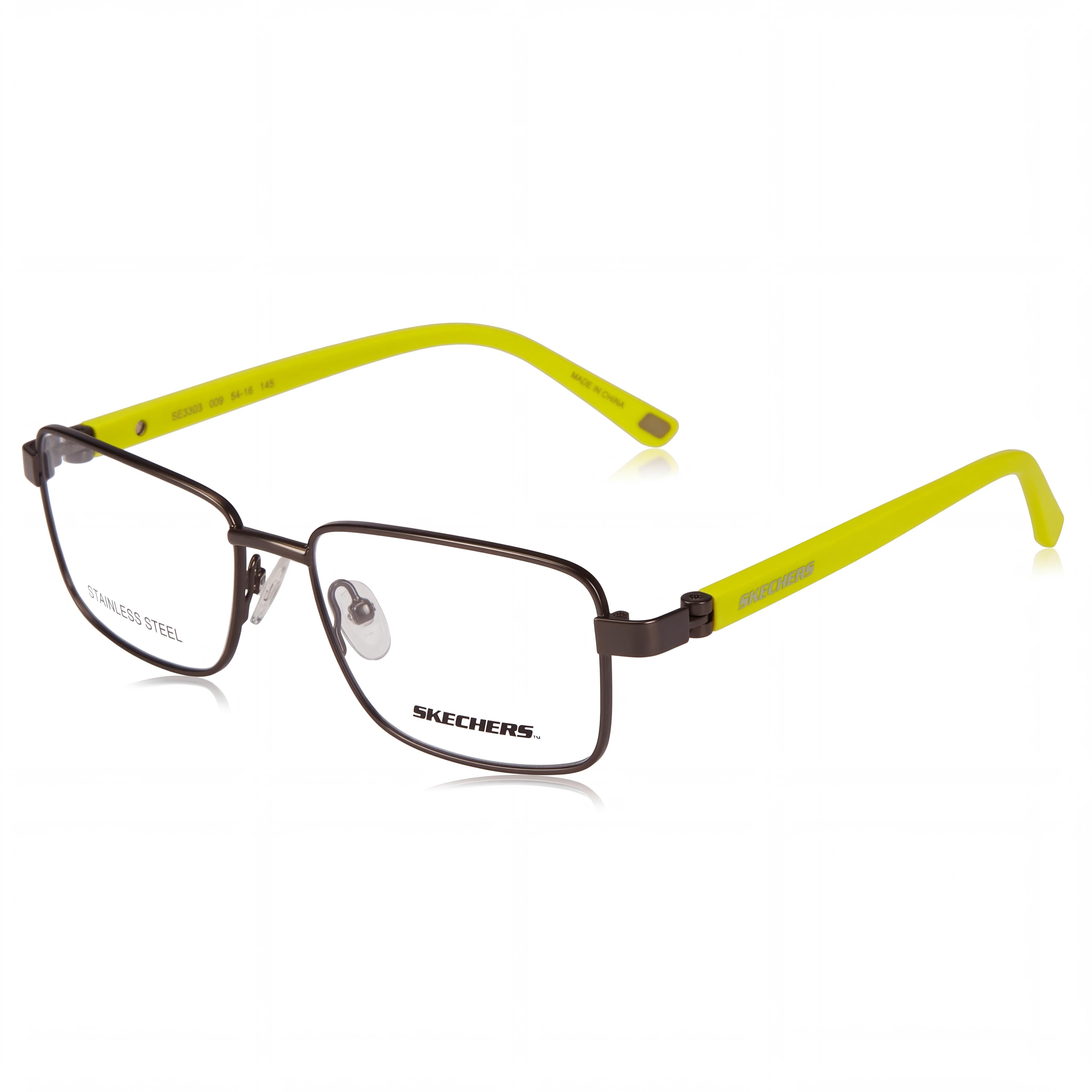 Skechers SE3303 Men's Metal Rectangular Eyeglasses Gunmetal 54mm, Photo 1