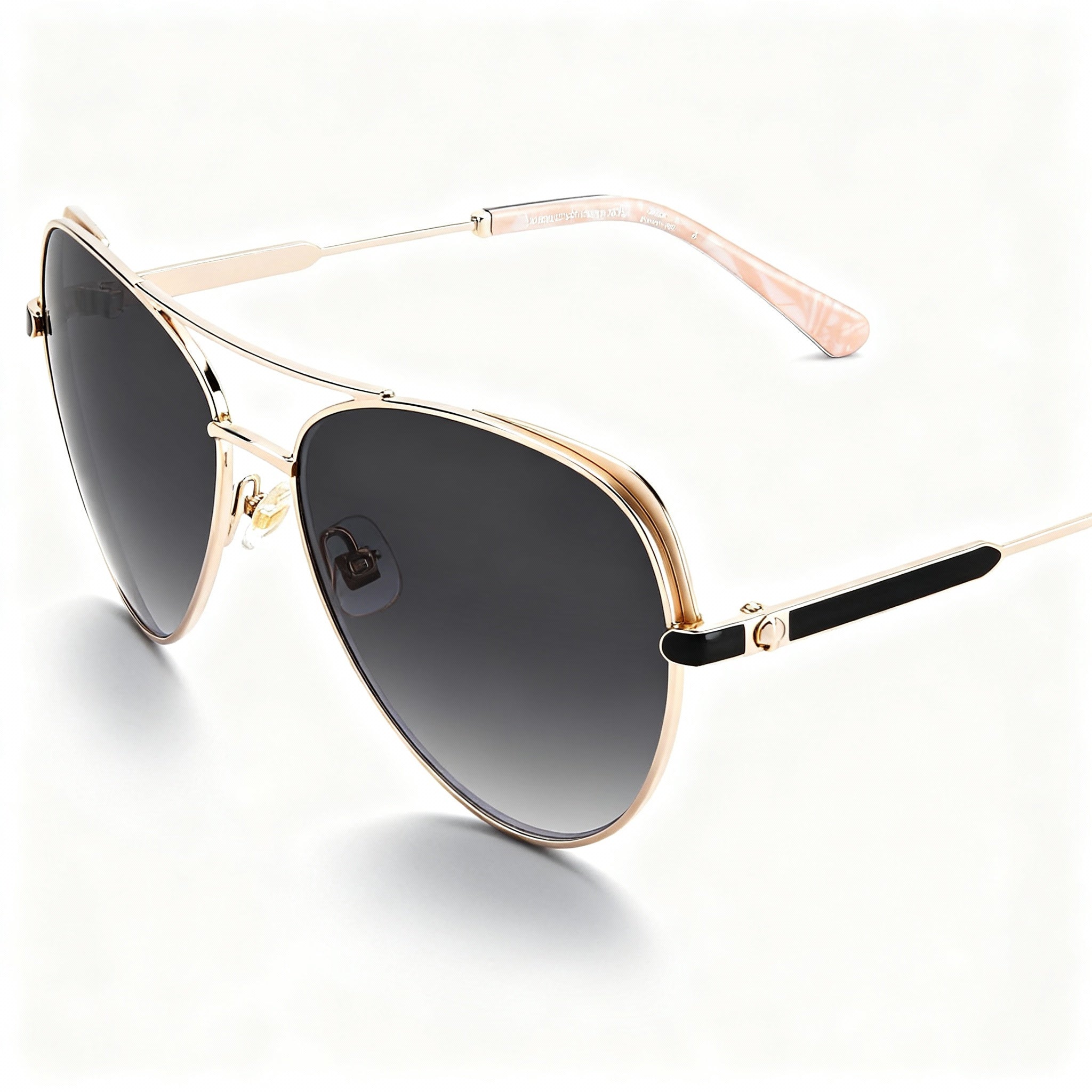 kate spade new york Katalina/G/S Women's Pilot Sunglasses Gold Grey Shaded Plastic Frame Dark Grey Shaded Non-Polarized 59mm