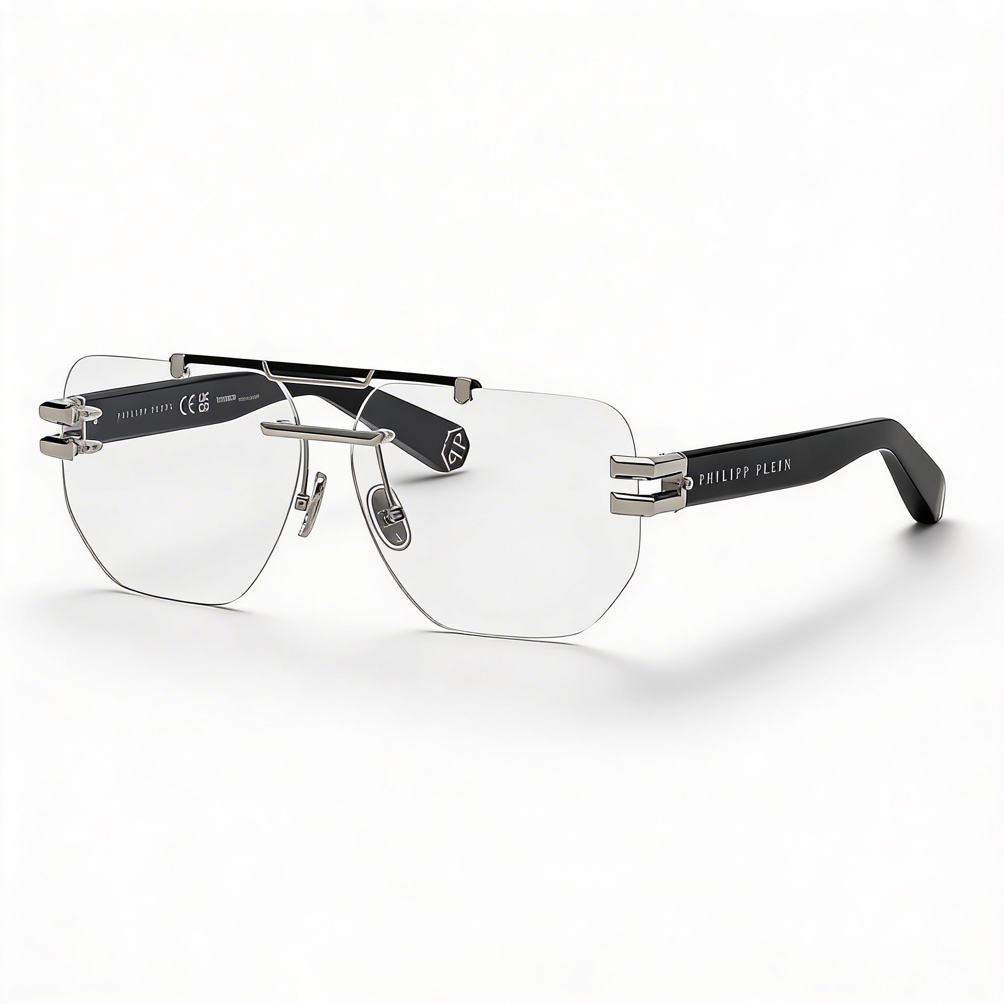 Philipp Plein VPP087M Unisex Titanium classical Non-Polarized Eyewear Palladio Black 61mm Lens Width