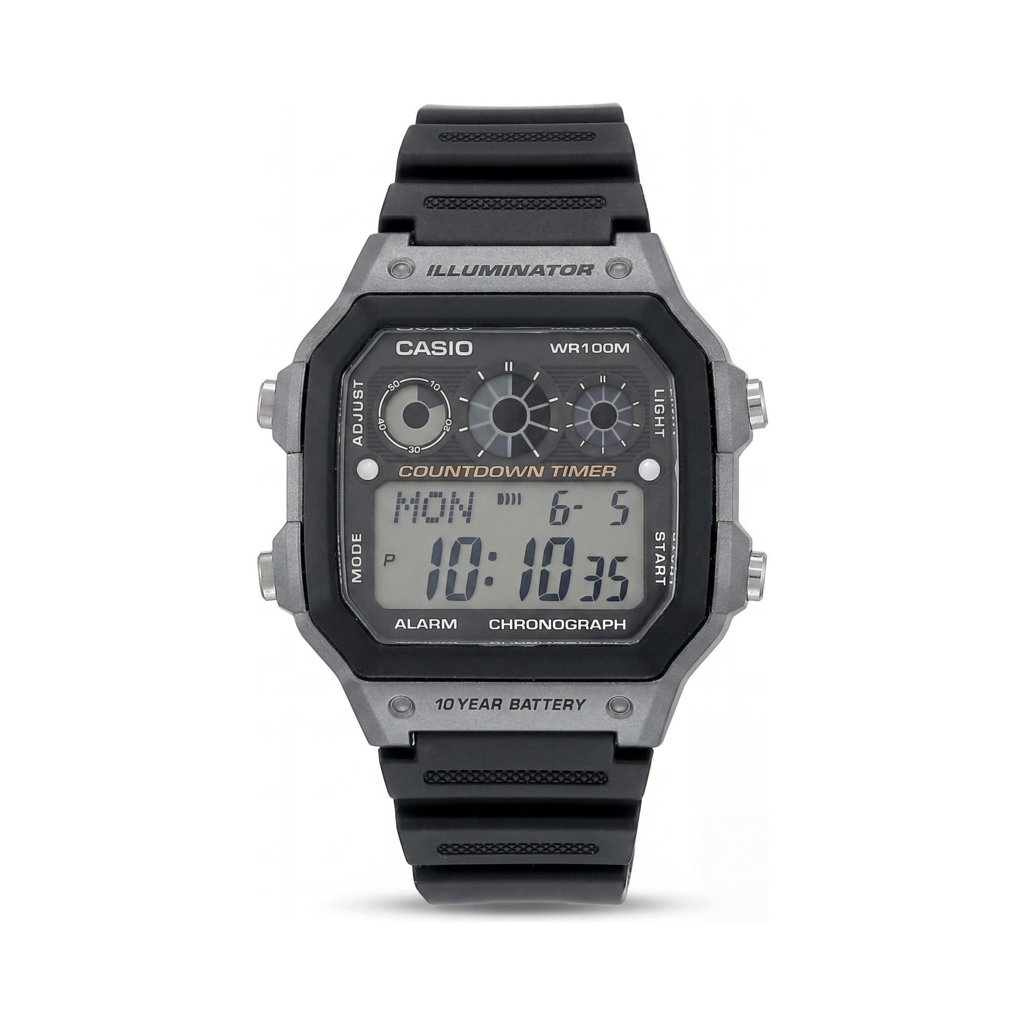 Casio AE1300WH-8A Unisex Black Watch, 45mm, Photo 1