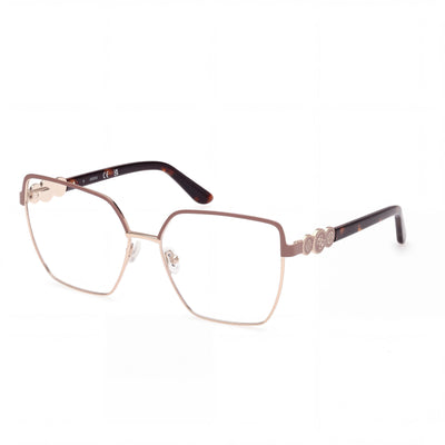 GUESS Gu50229 Metal Non- Women's Eyeglasses Matte Beige Dark Havana Lens Width 57mm