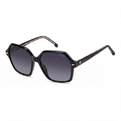 Carrera 3026/S Women's Black Stainless Steel Dark Grey Shaded Non-Polarized 100% UV Protection Sunglasses 56mm