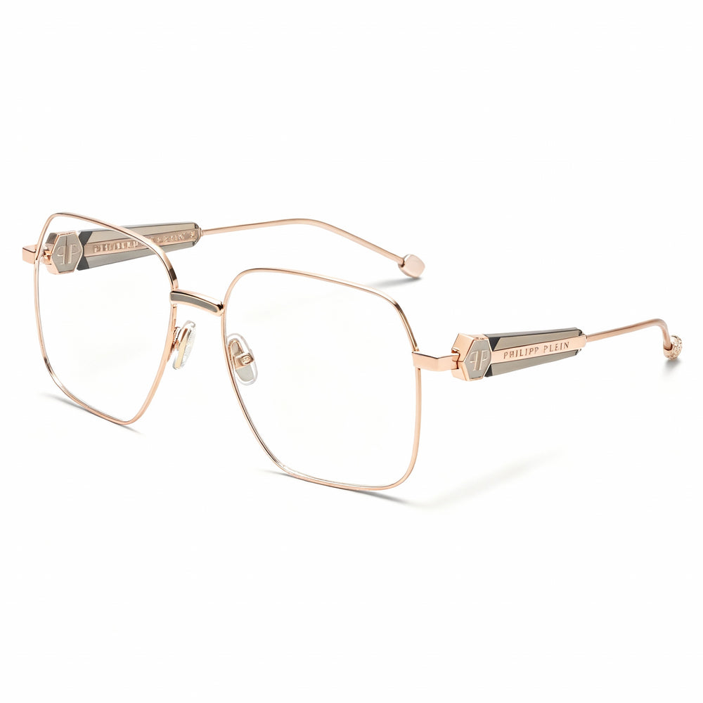 Gafas de sol Philipp Plein Vpp126s para mujer, de acero inoxidable, color cobre y dorado, con lentes de 57 mm, puente de 16 mm y patillas de 140 mm.