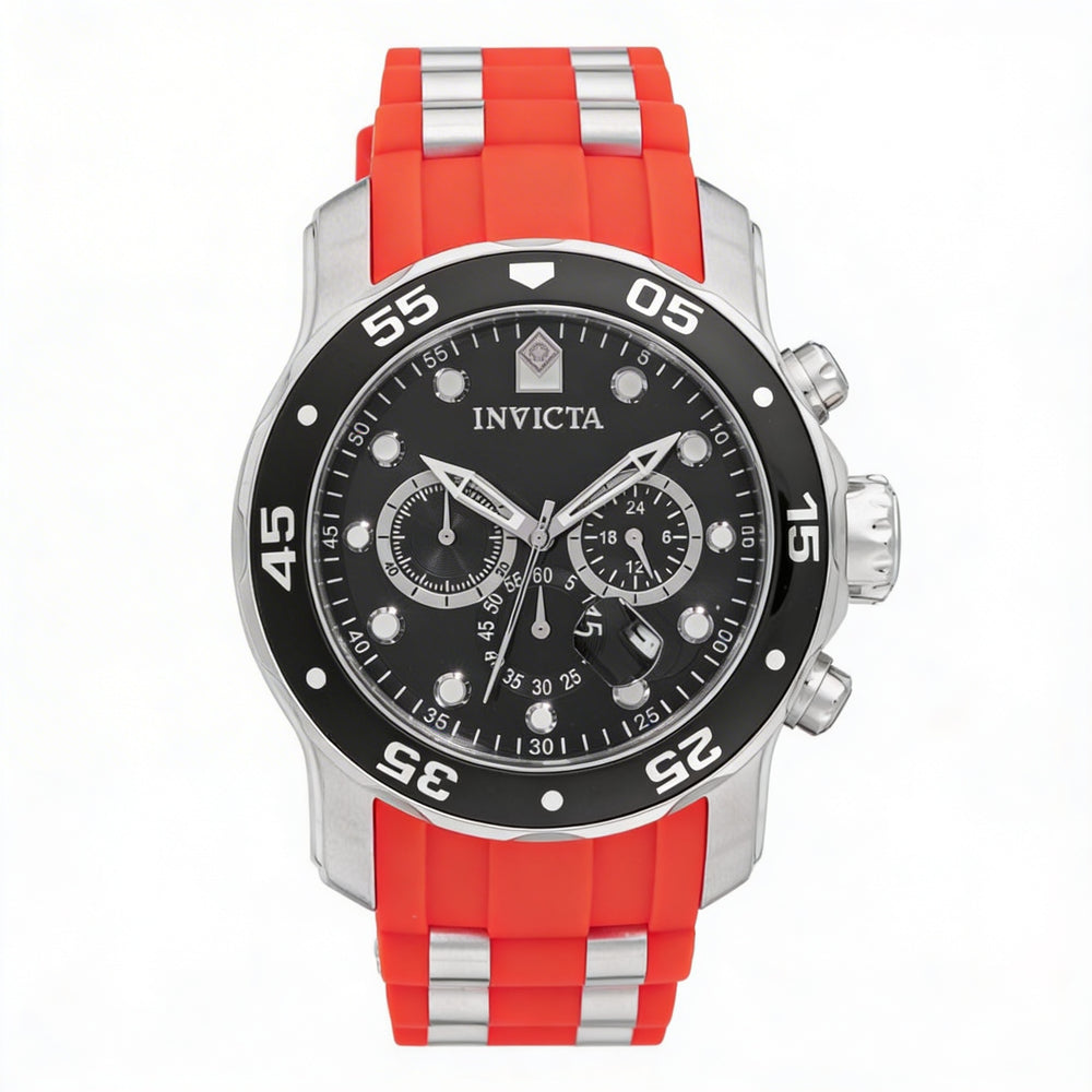 Reloj cronógrafo de cuarzo Invicta Pro Diver - SCUBA 49829 para hombre, de acero inoxidable y esfera negra de 48 mm.