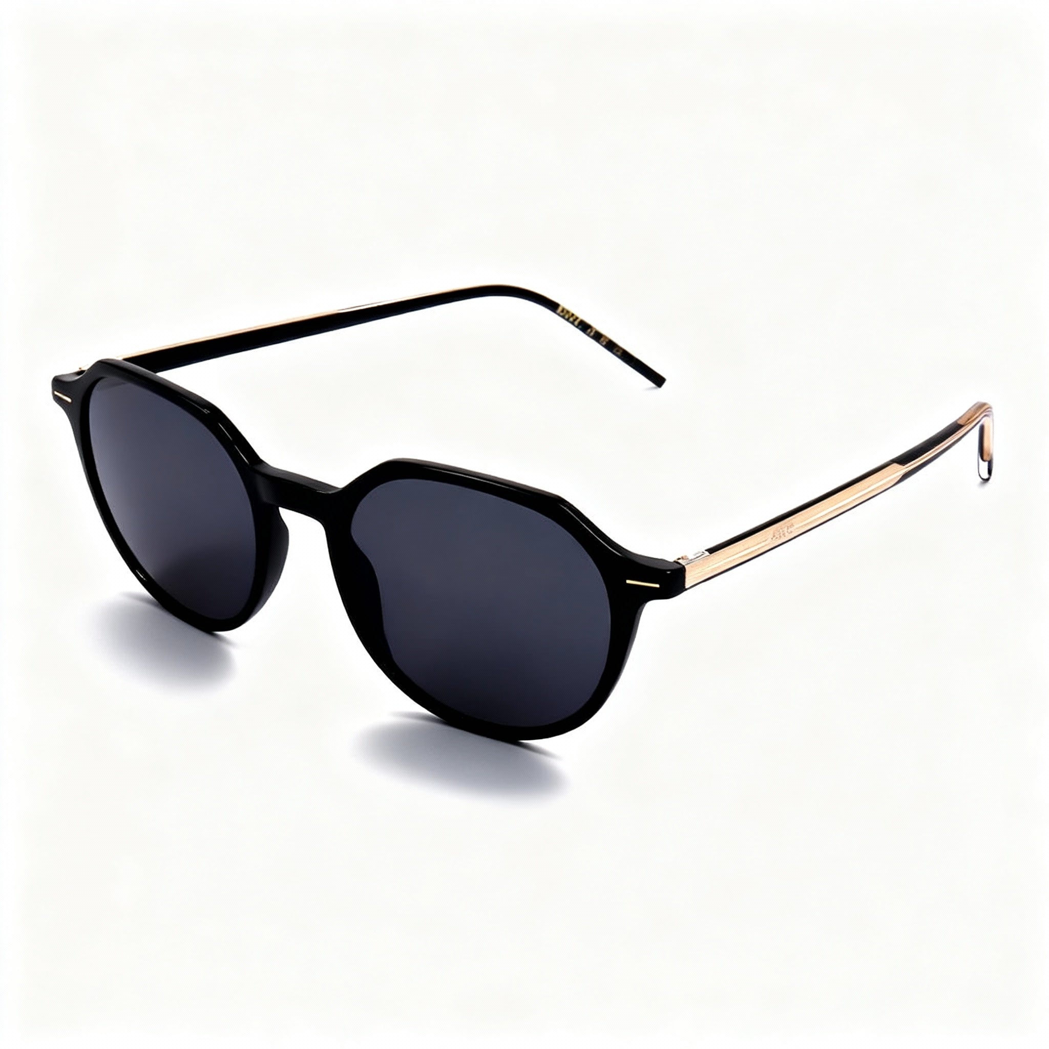 HUGO BOSS Light & Minimal Women's Acetate Eyeglasses with Grey Non-Polarized Lens Black Crystal Grey 51-19-140