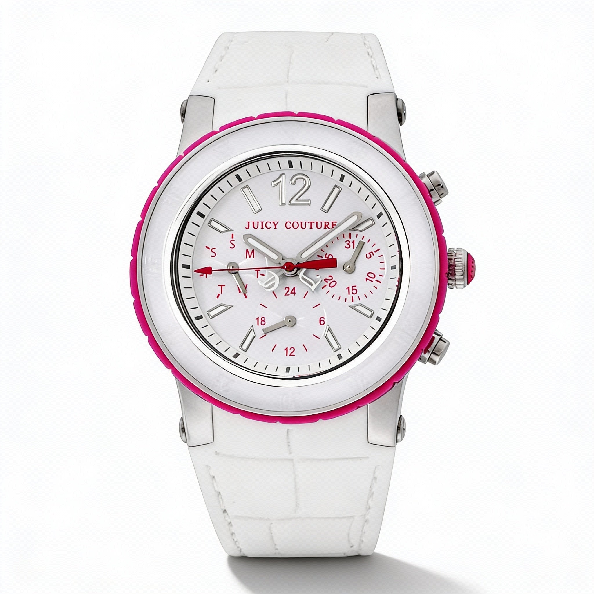 Juicy Couture Casual Women's Stainless Steel Quartz Chronograph Water Resistant White Dial Watch 41mm, Photo 1