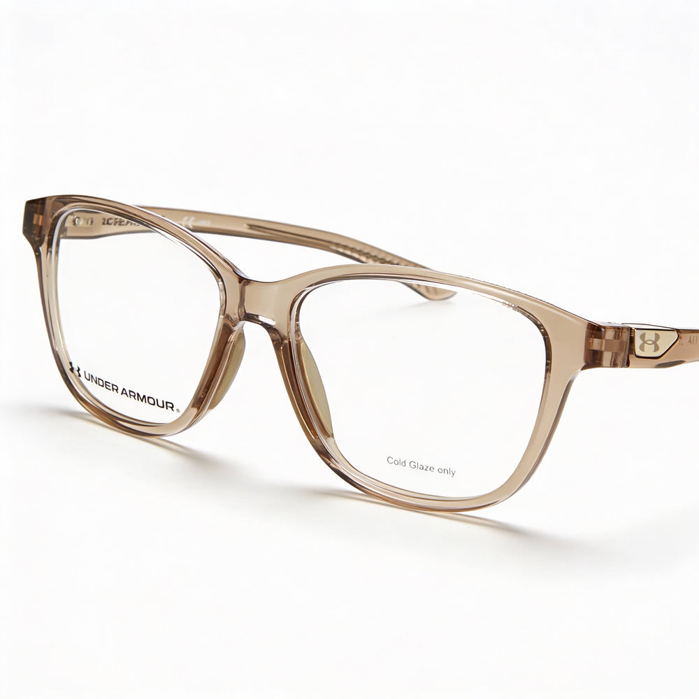 Gafas de sol Under Armour Modern para mujer, con montura de poliamida beige y policarbonato no polarizado, 53 mm