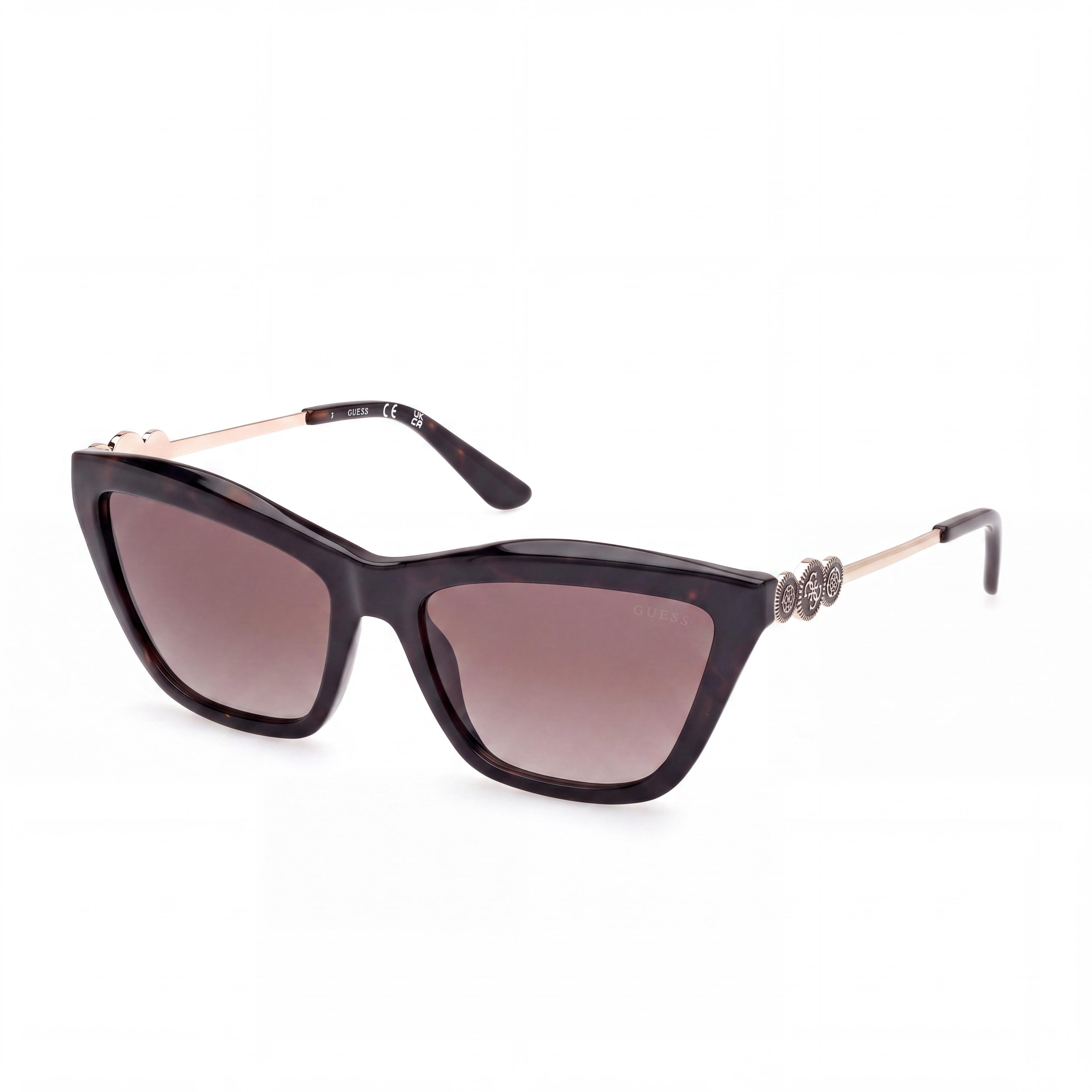 GUESS Gu00199 Women's Dark Havana Injected Frame Gradient Brown Non-Polarized UV 400 Sunglasses 56mm, Photo 1