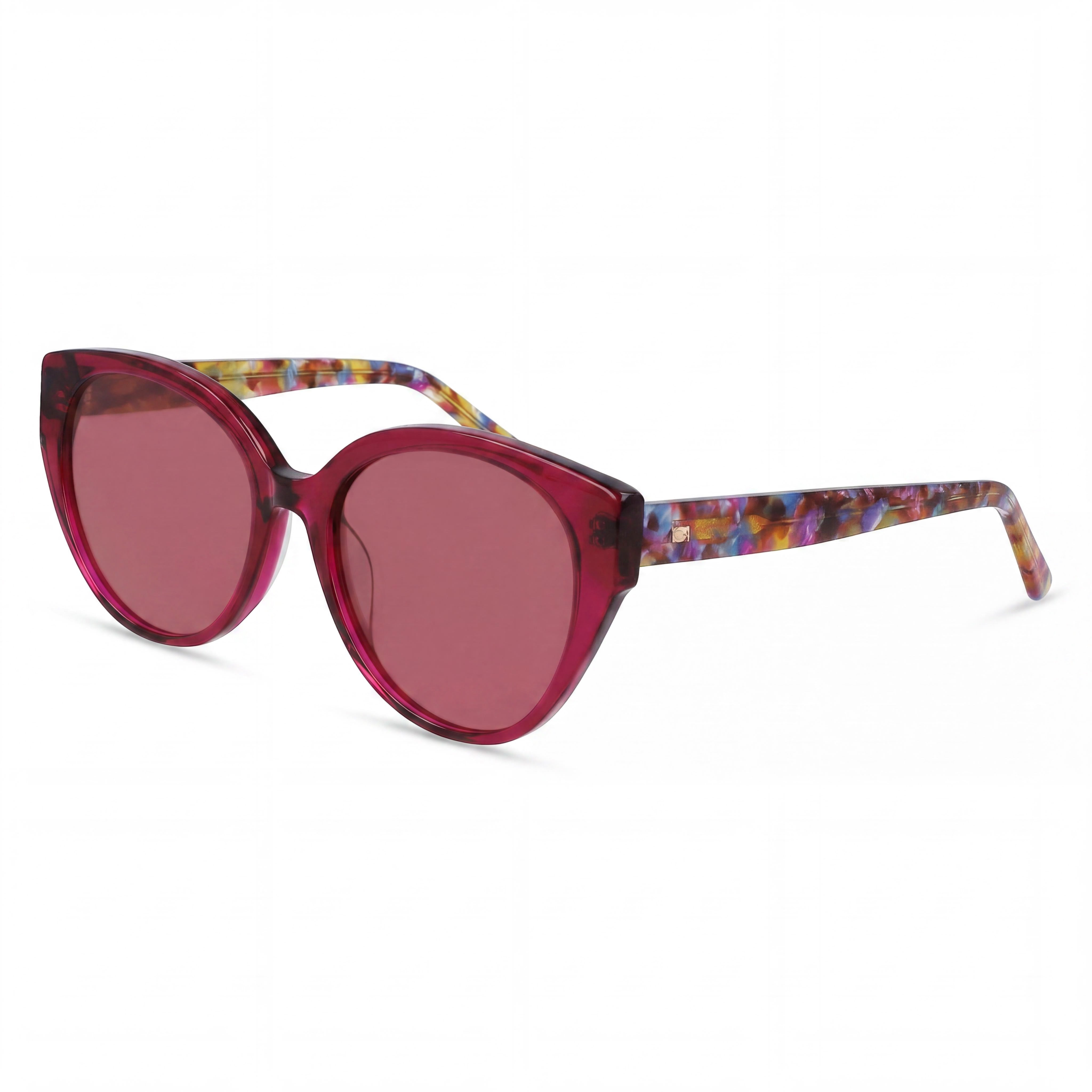 Gafas BEBE Classic para Mujer, Montura de Acetato Color Baya, Lentes de Policarbonato Multicolor, Ancho de Lente de 55 mm, Protección UV, Photo 1