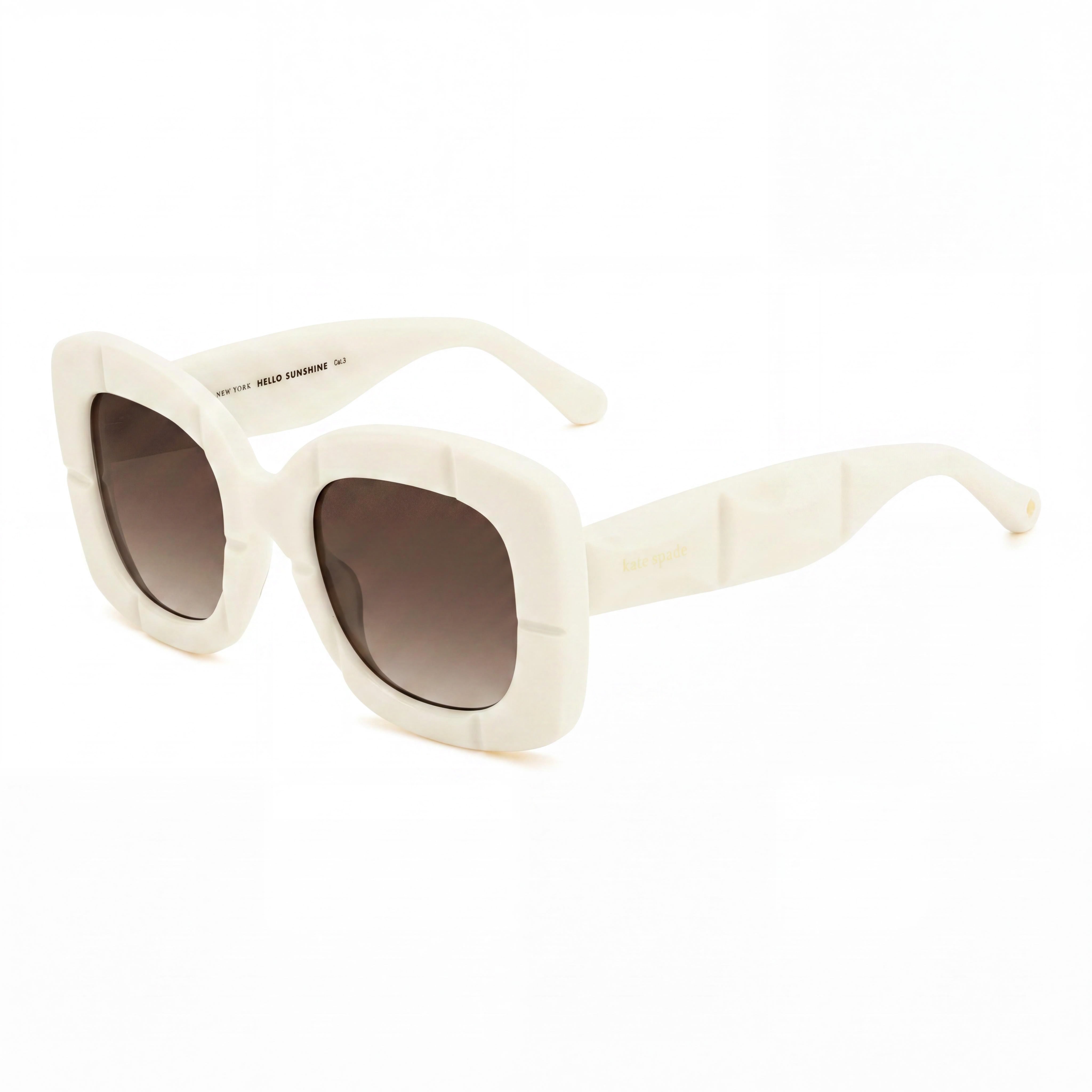 Gafas de sol Kate Spade New York para mujer, estilo casual, con montura de acetato en blanco roto y sombreado marrón, no polarizadas, de 50 mm, Photo 1