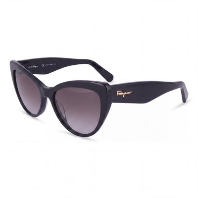 Salvatore Ferragamo SF 930S Women's Black Plastic Cat Eye Gradient Grey Non-Polarized UV Protected 56mm Sunglasses