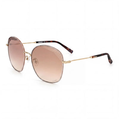 Missoni Spillo Women's Round Eyewear, Stainless Steel Frame & Lenses, Pallad Gold (Lens 7mm)