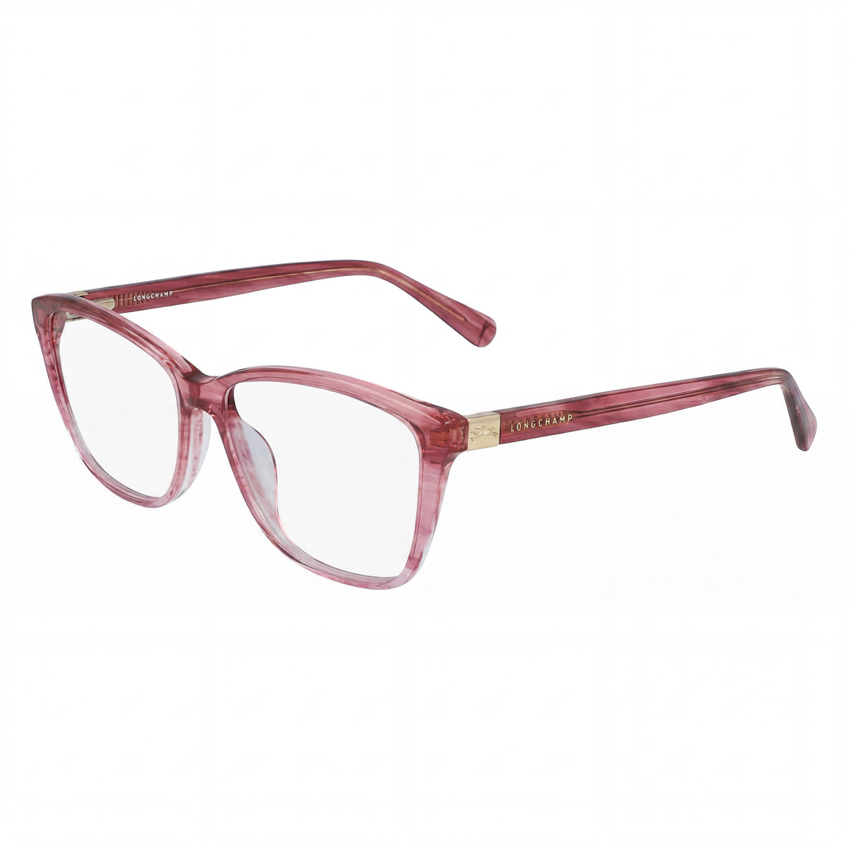 Gafas para hombre Longchamp LO2659 617 51 rectangulares a rayas tono oro rosa, Photo 1
