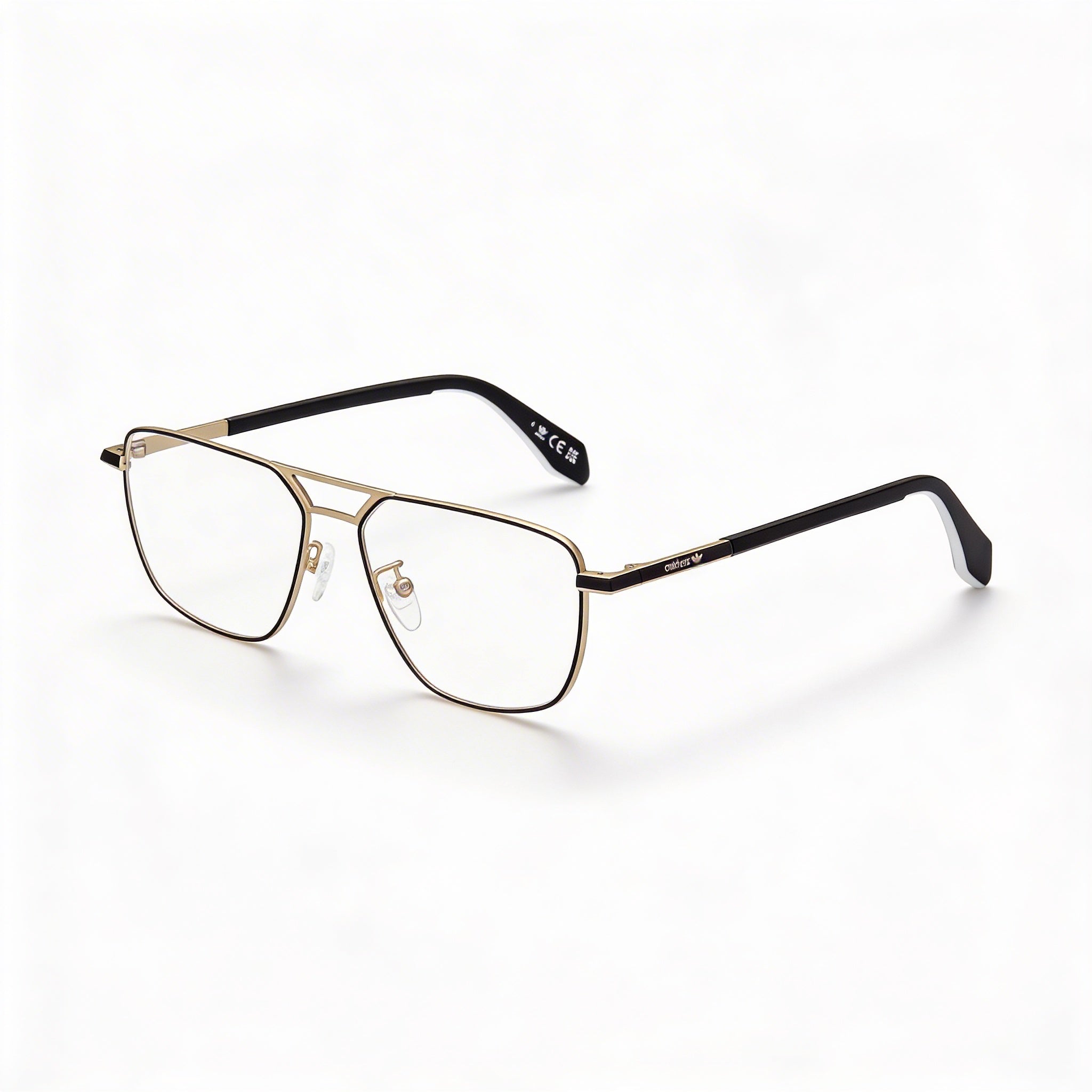 Adidas Originals Or5069 Men’s Lightweight Pale Gold Metal Frame Eyeglasses with Clear Polycarbonate Lenses 56mm, Photo 1