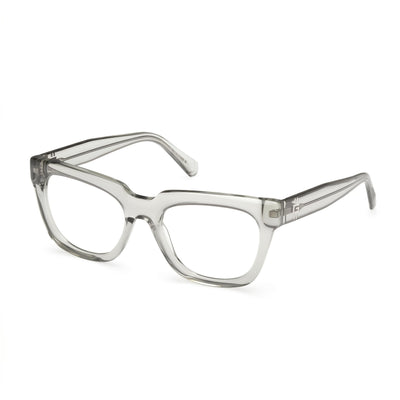 GUESS Gu50238 Unisex Shiny Grey Plastic Frame Eyewear with Clear Polycarbonate Lenses 53mm