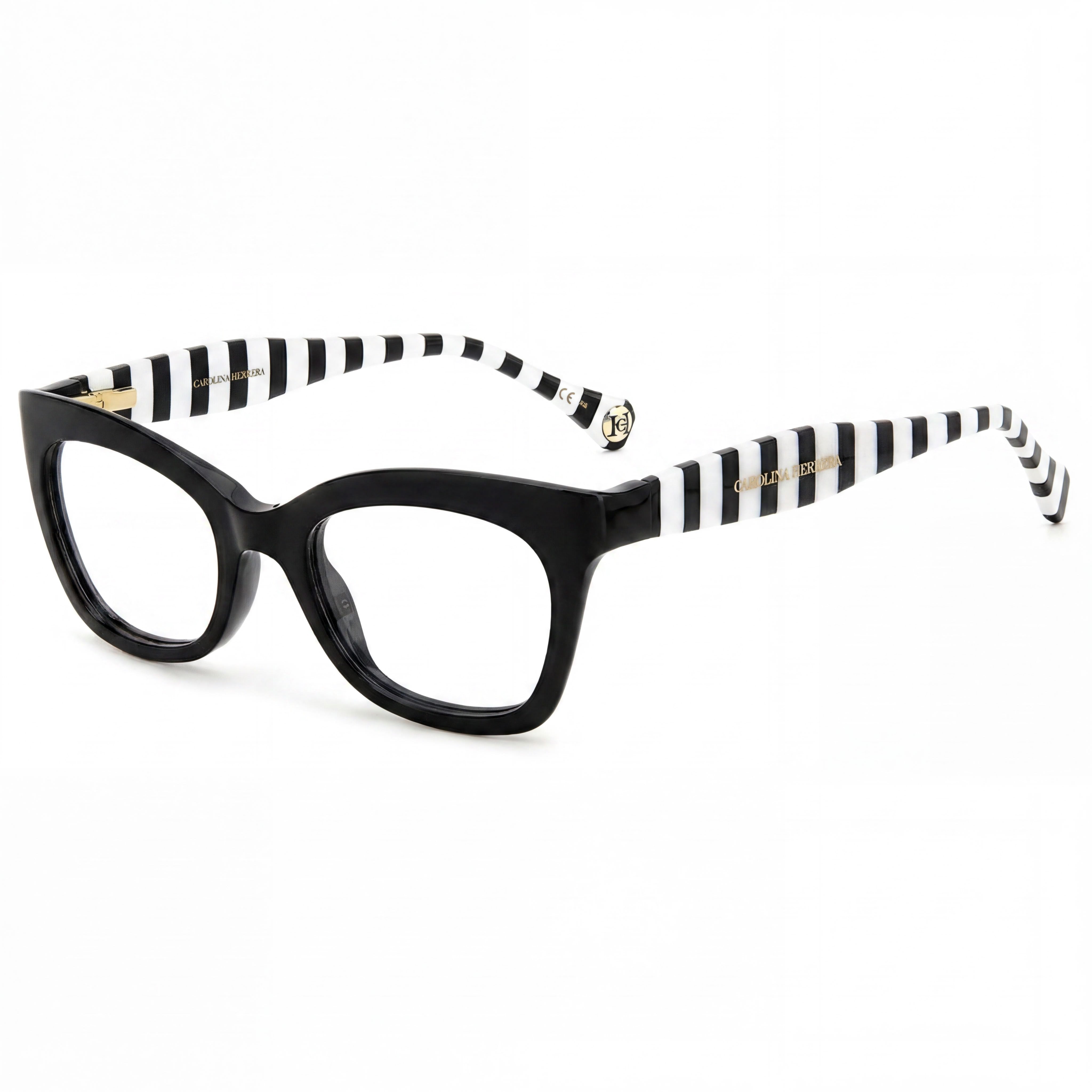 Carolina Herrera Modern Her 0089 Armazón Unisex de Acetato en Blanco y Negro con Micas a Juego en Blanco y Negro de 50mm, Photo 1