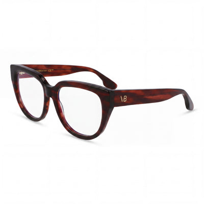 Victoria Beckham Vb2674 Women's Red Striped Prescription Ready Eyeglasses with Clear Demo Lenses 53-17-140