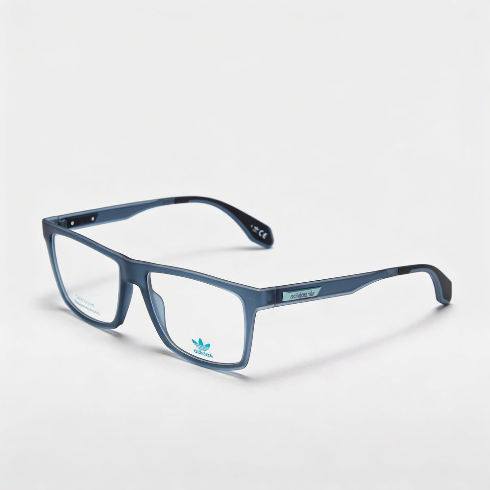 Adidas Casual Men's Plastic Eyeglasses Frame in Matte Blue, featuring 54mm Lens, 16mm Bridge, 145mm Temple Length