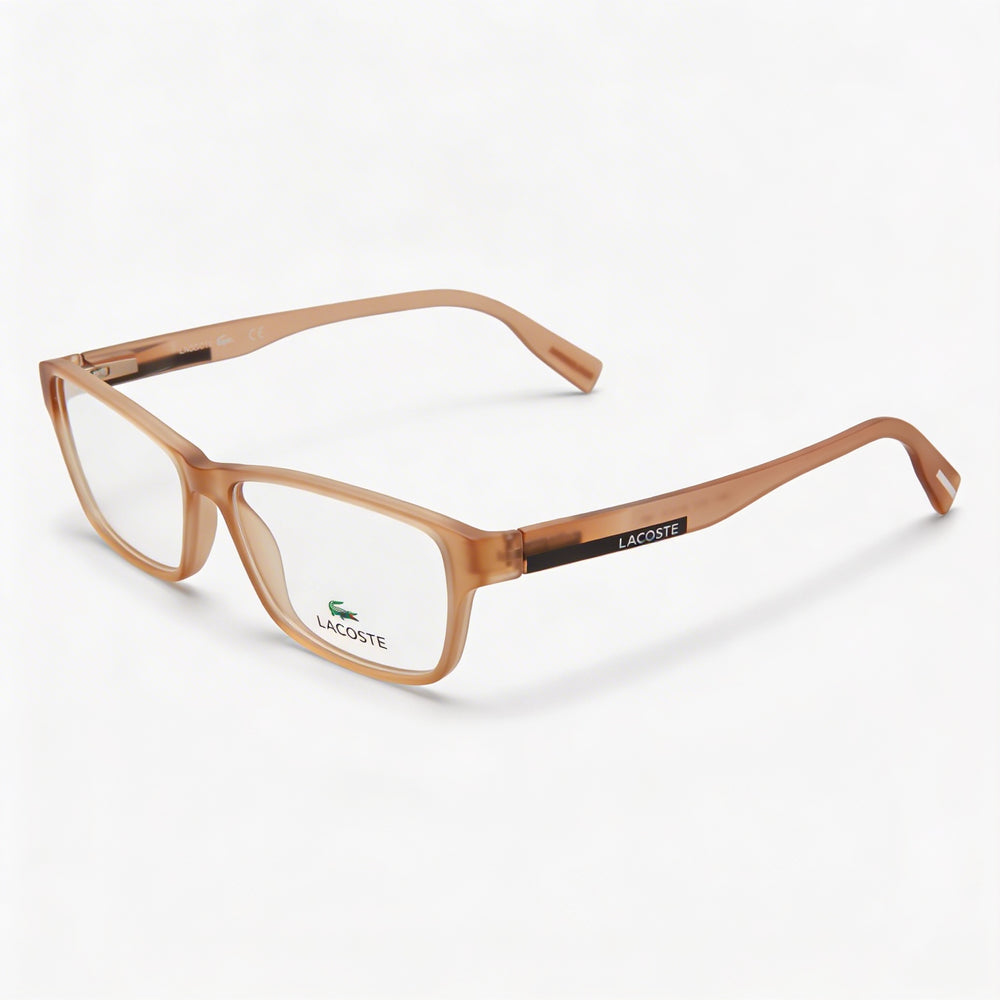Gafas modernas unisex Lacoste L3650 con montura de acetato marrón y lentes de 50 mm de ancho
