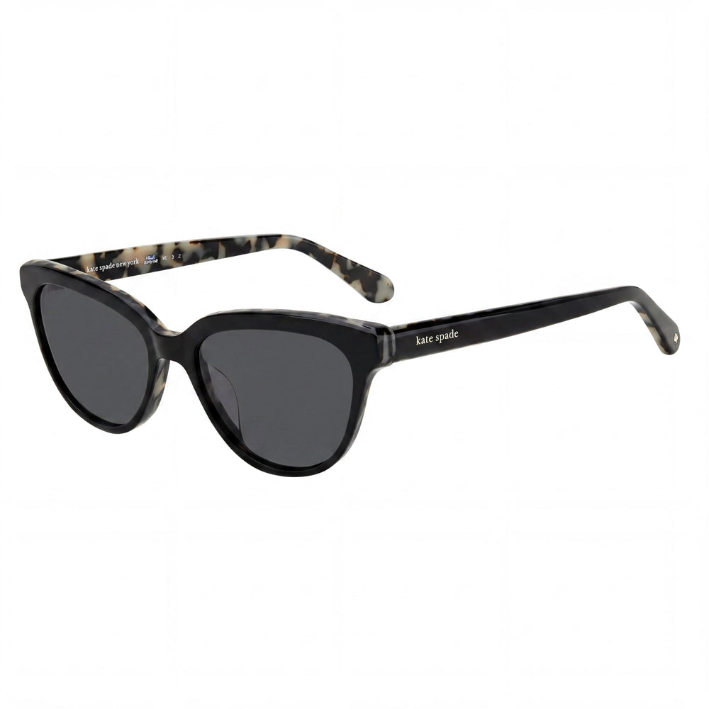Gafas de sol Kate Spade New York Cayenne/S para mujer, estilo ojo de gato, montura negra, lentes grises, 100 % protección UV, 54 mm